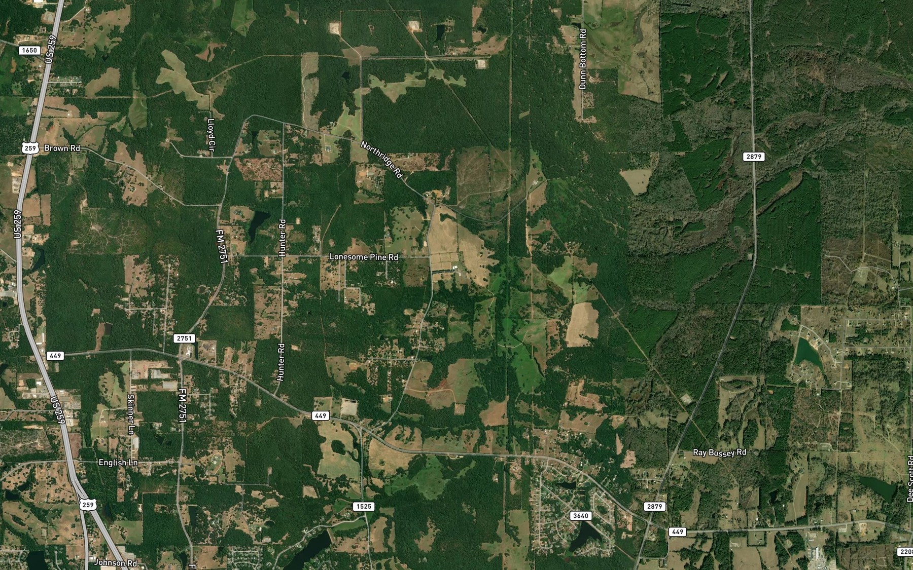 Satellite map of the Darnell Lake Number 2