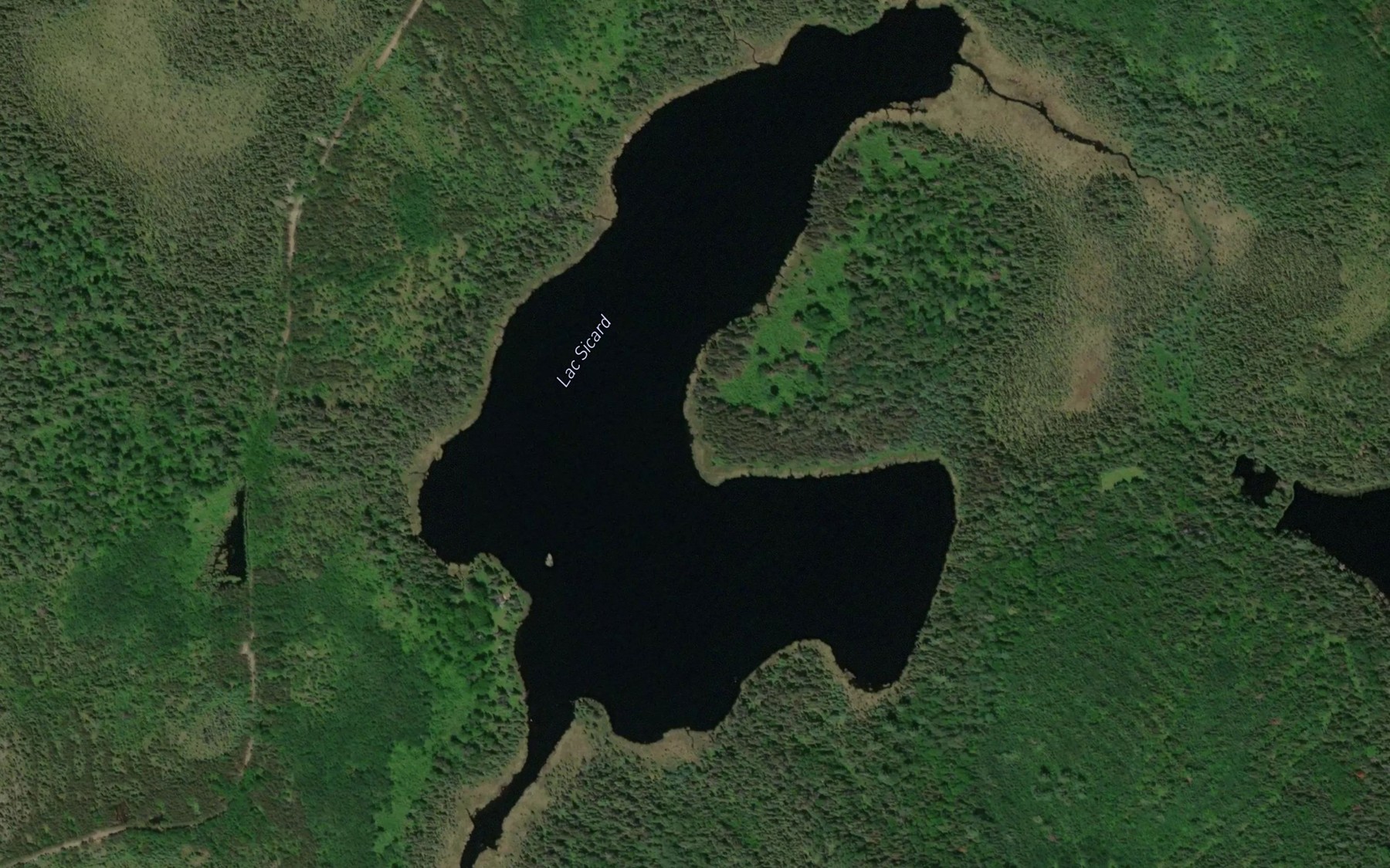 Satellite map of the Lac Sicard