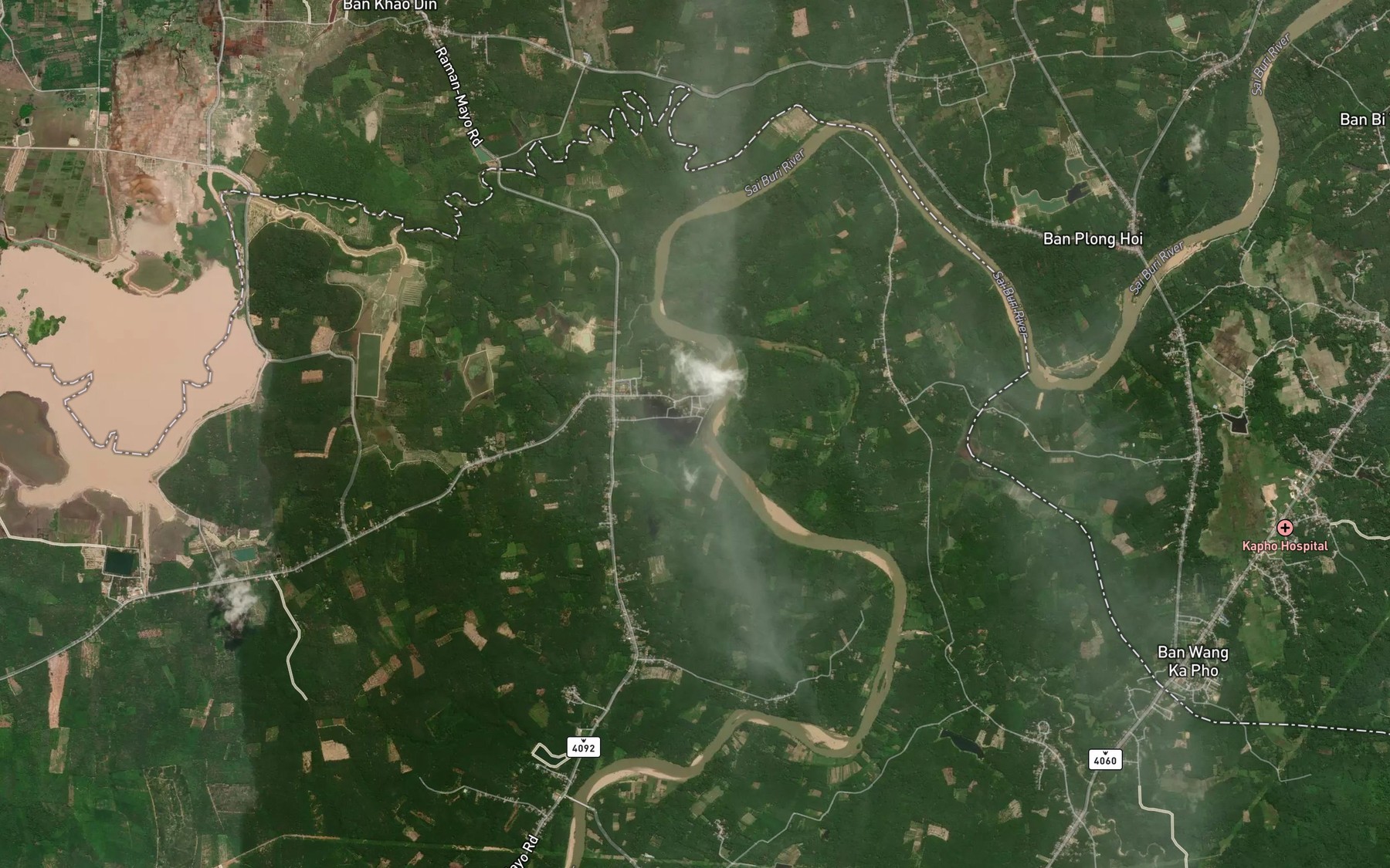 Satellite map of the Khlong To Sa Nu Wo