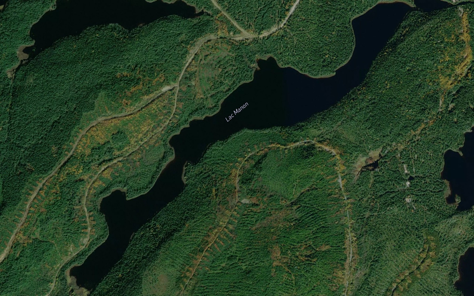 Satellite map of the Lac Manon