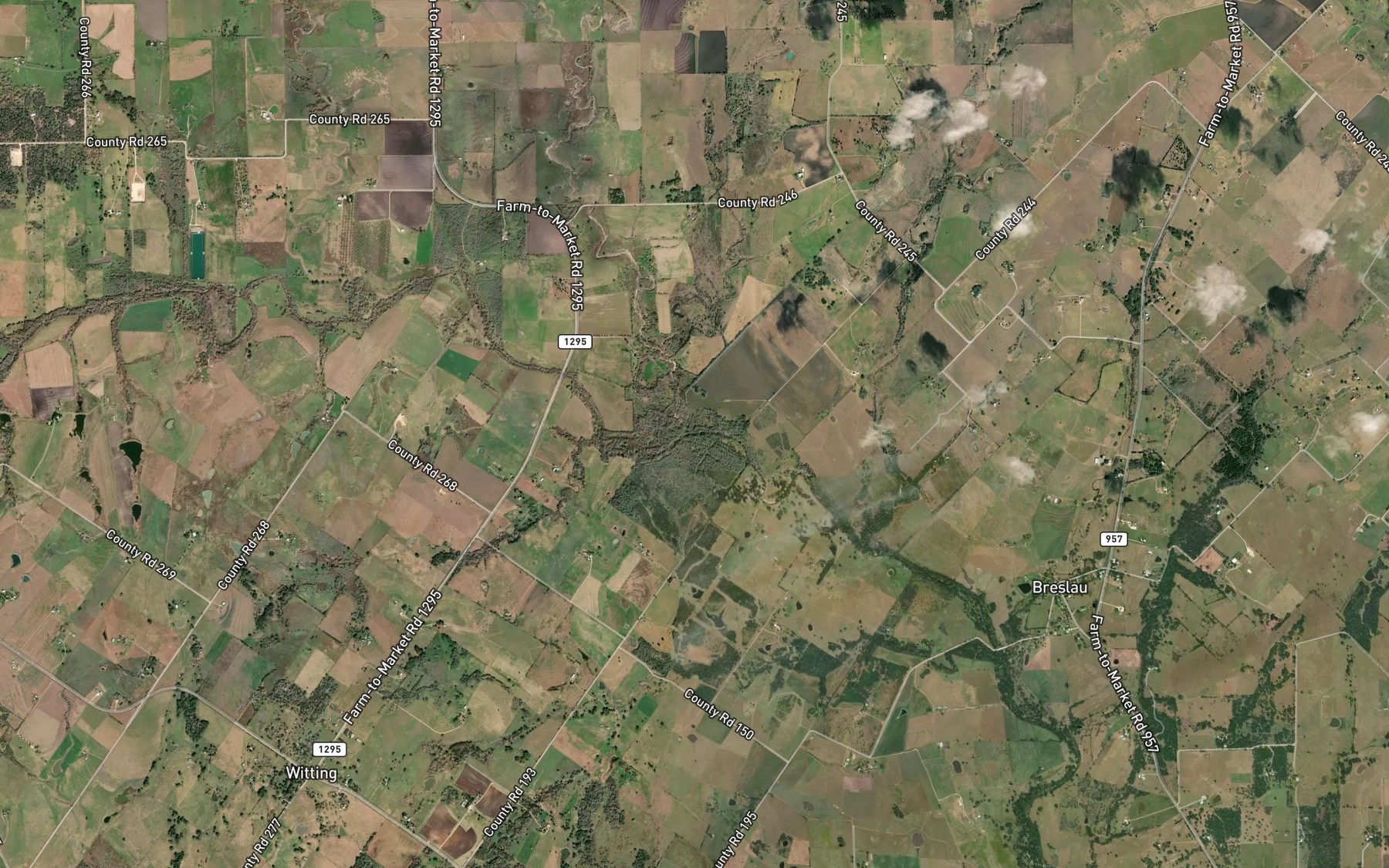 Satellite map of the Liveoak Creek