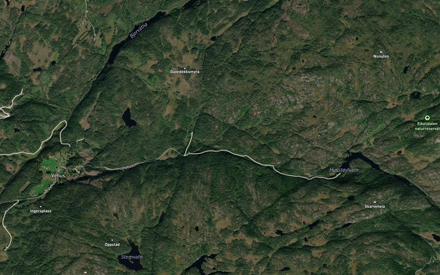 Satellite map of the Kalvurbekken