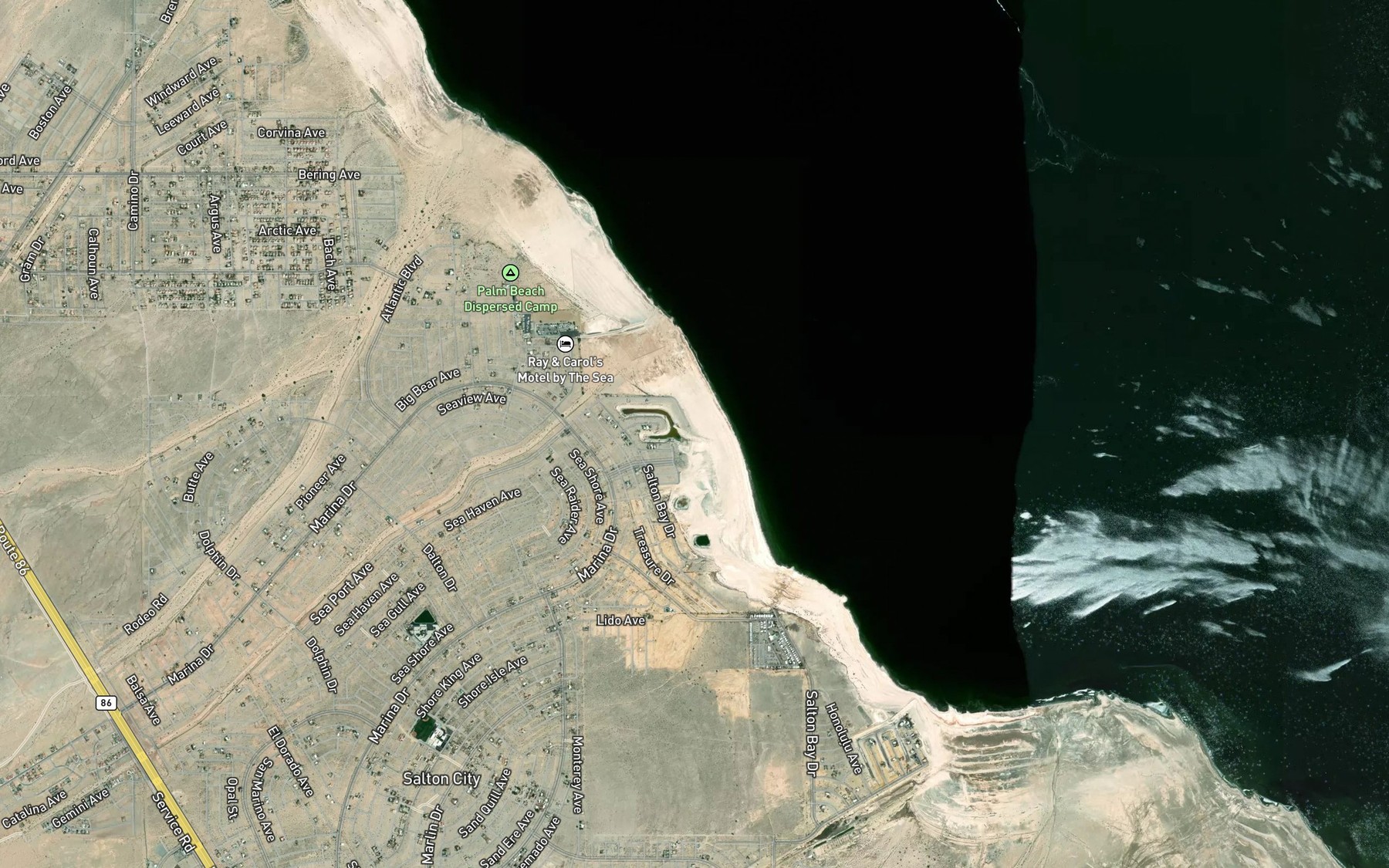 Satellite map of the Anza Ditch