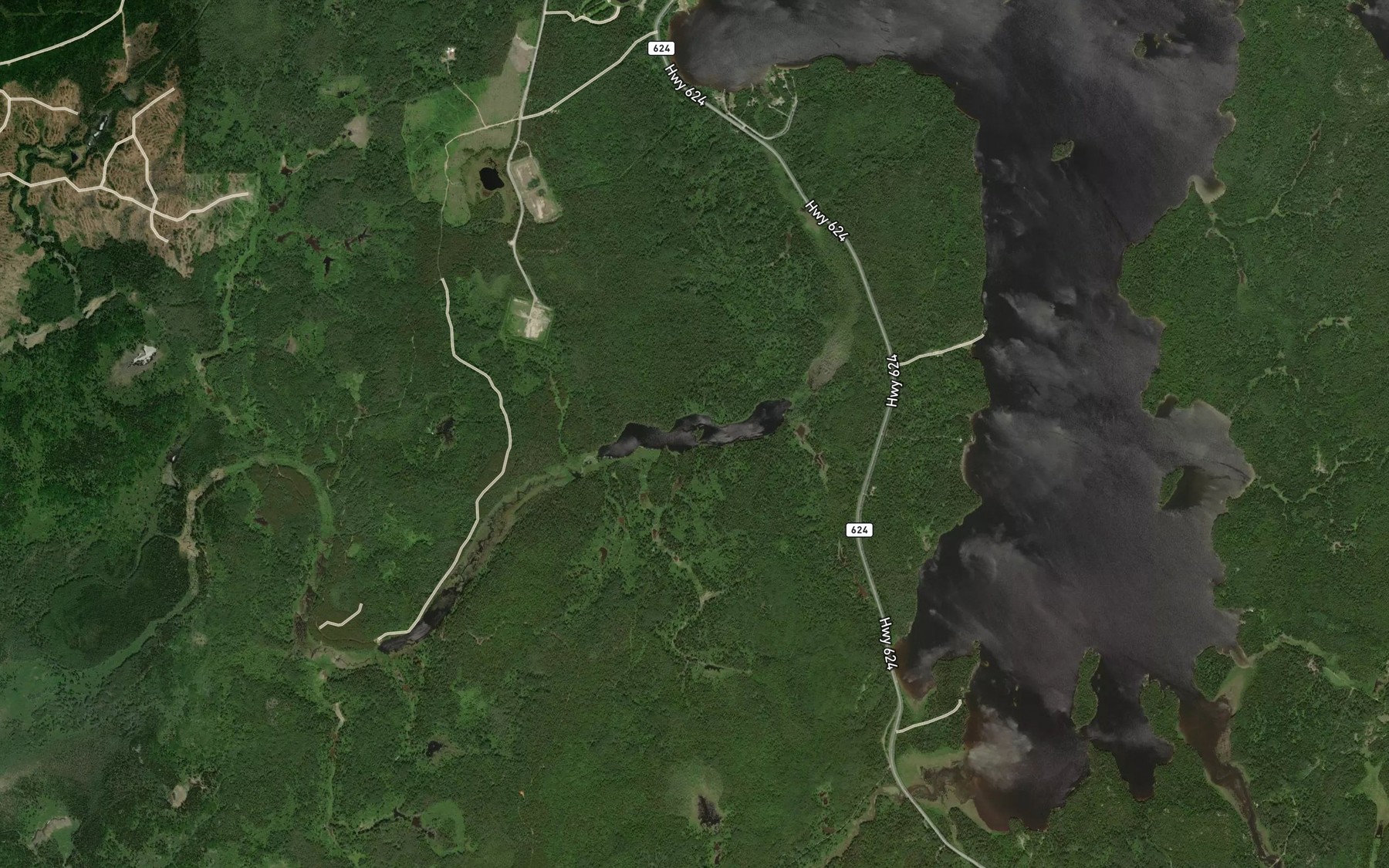 Satellite map of the Estrangement Lake