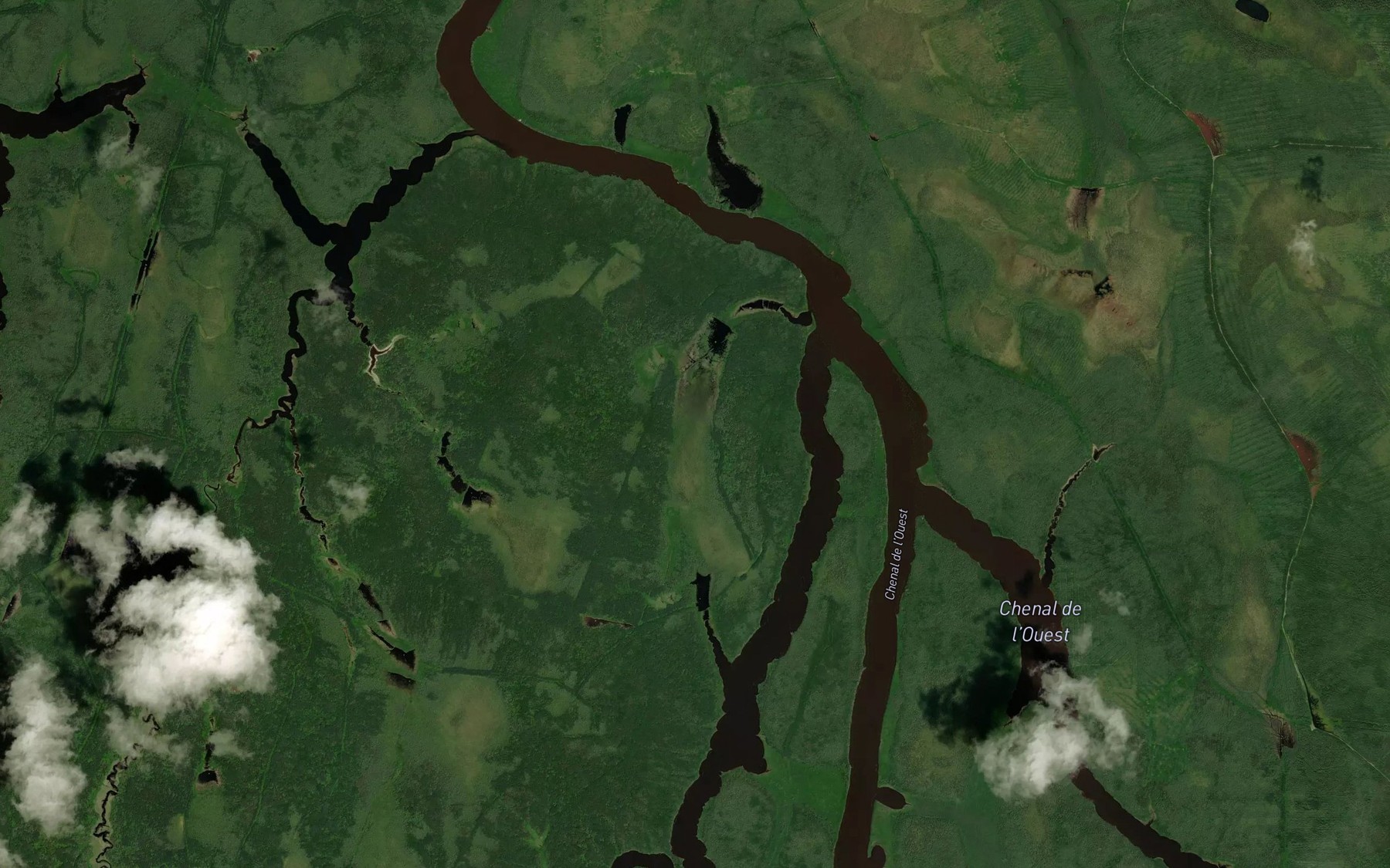 Satellite map of the Riviere Kanitawigamitek