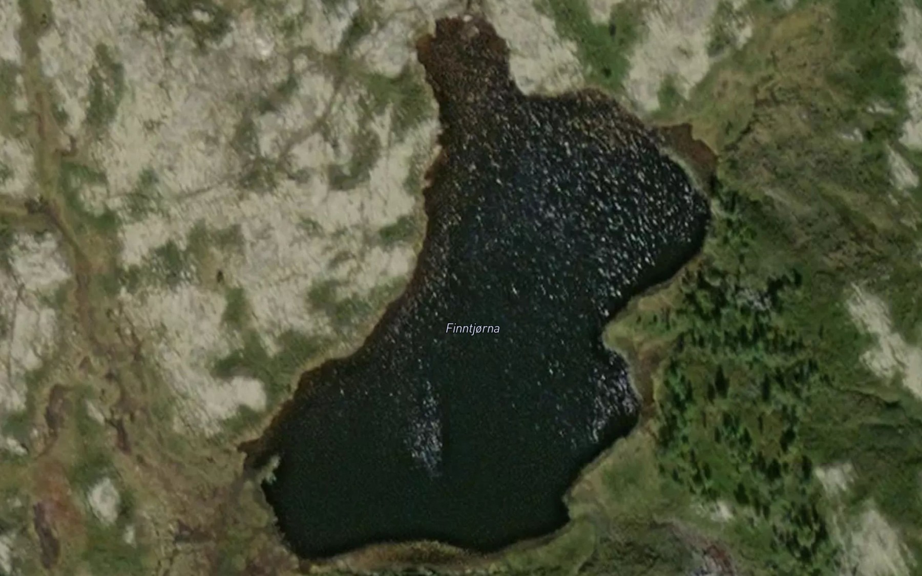 Satellite map of the Finntjorna
