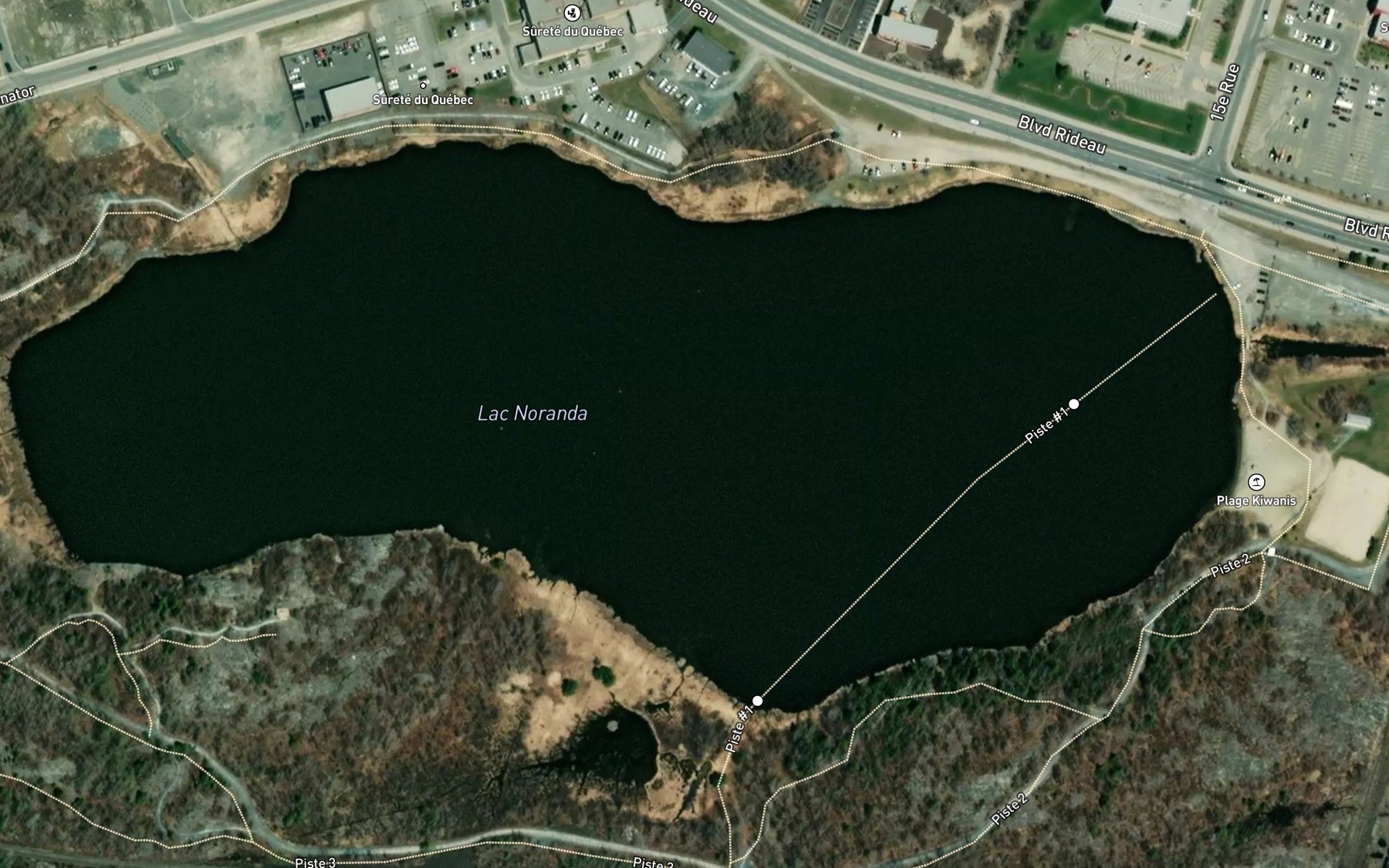 Satellite map of the Lac Noranda