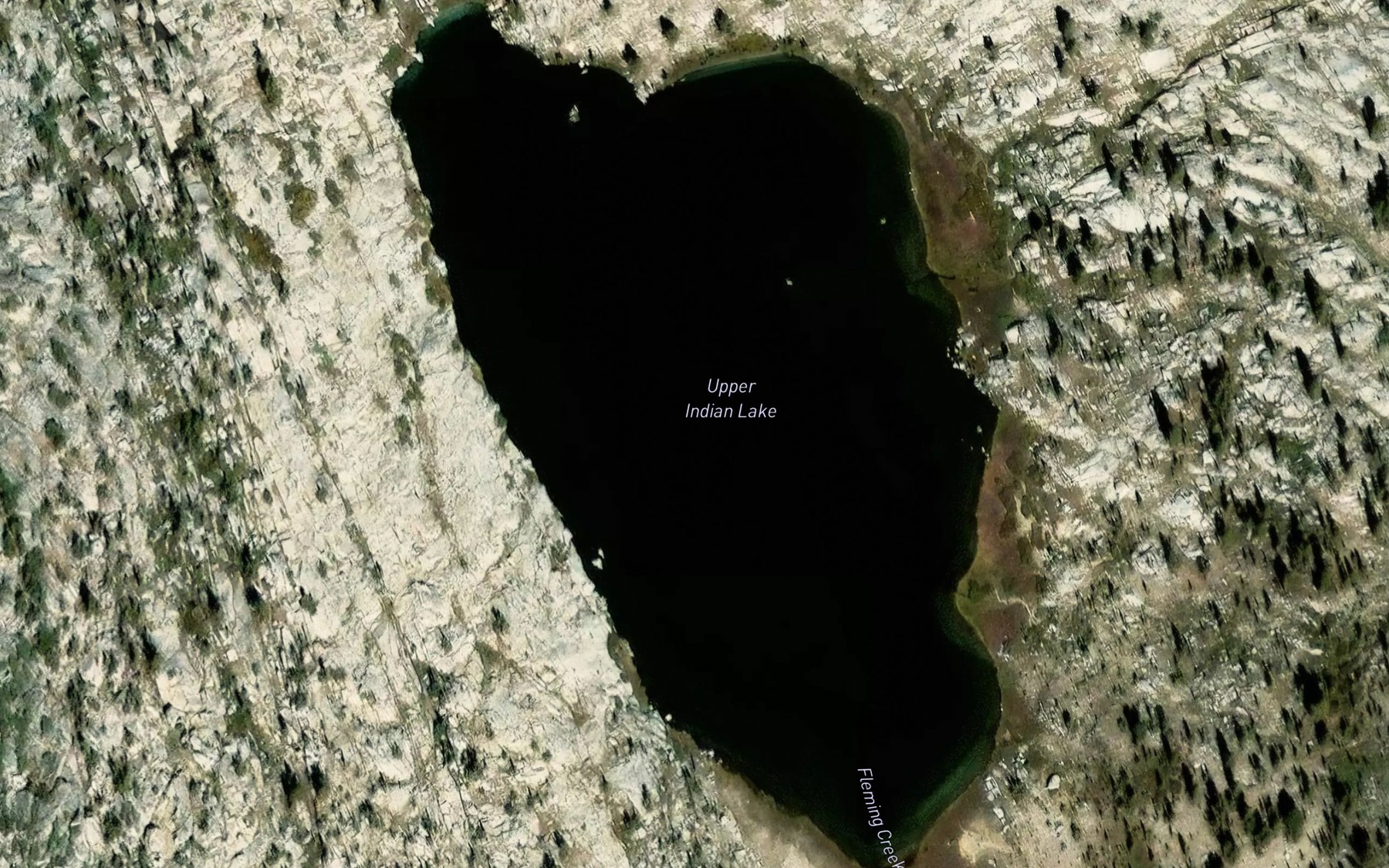 Satellite map of the Upper Indian Lake