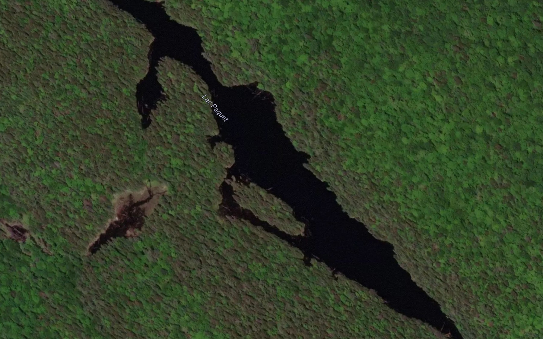 Satellite map of the Lac Paquet