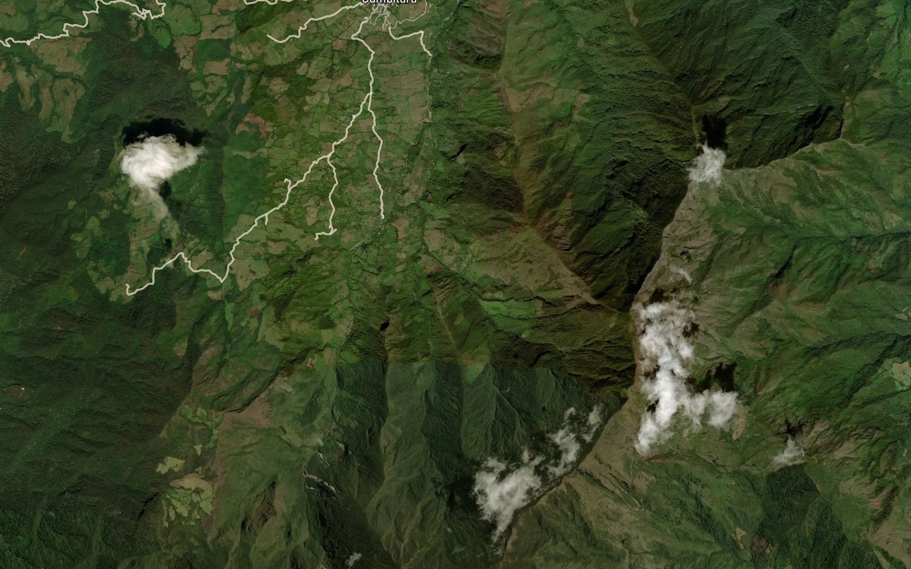 Satellite map of the Quebrada Pailon