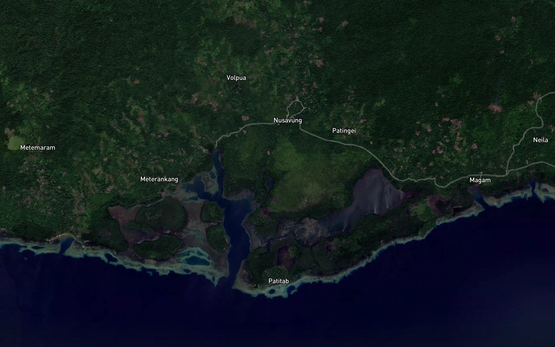 Satellite map of the Anass River