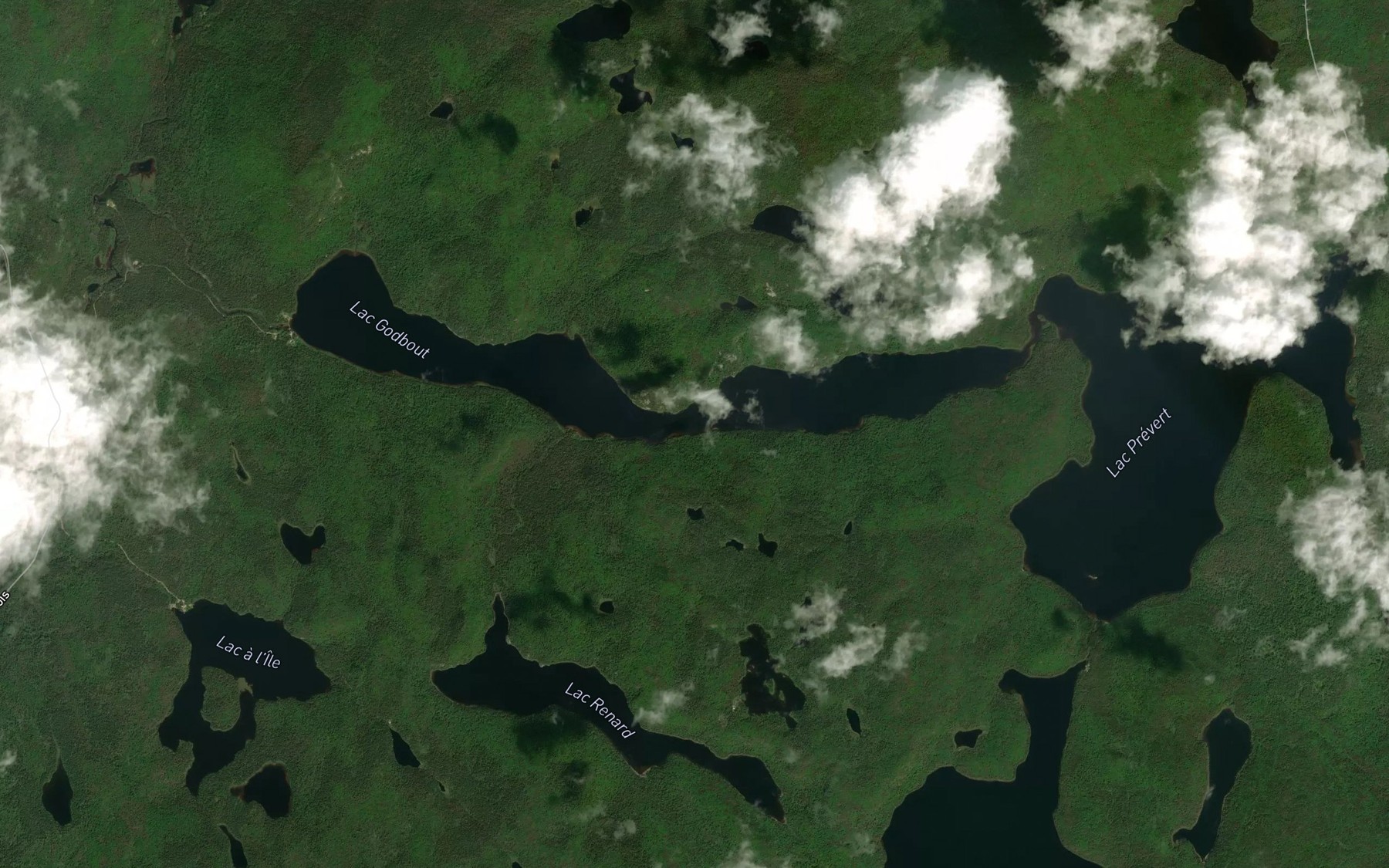 Satellite map of the Lac Godbout