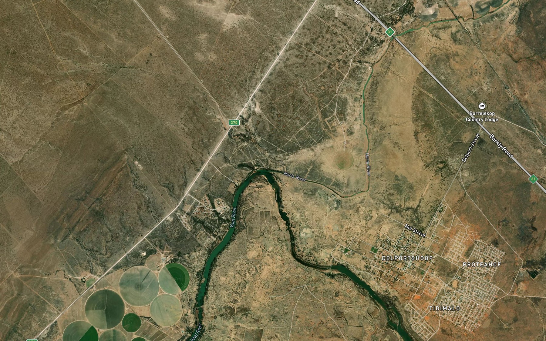 Satellite map of the Harts