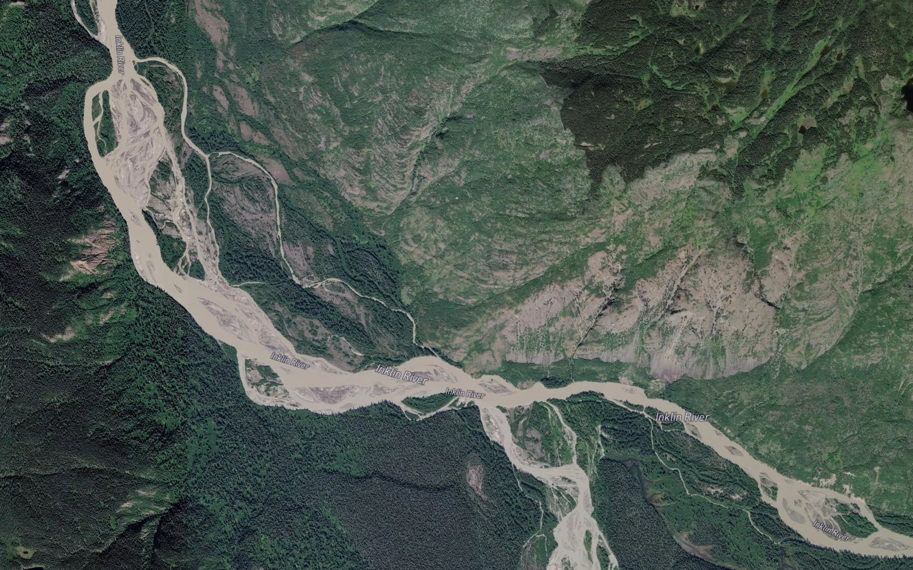 Satellite map of the Sutlahine River
