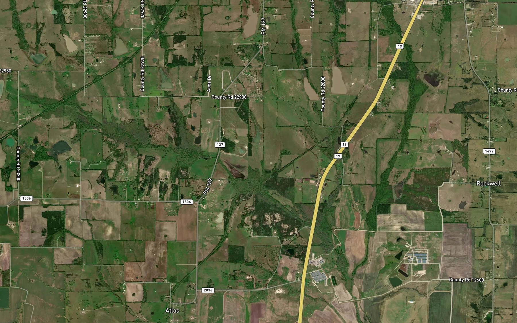 Satellite map of the Soil Conservation Service Site 7 Reservoir