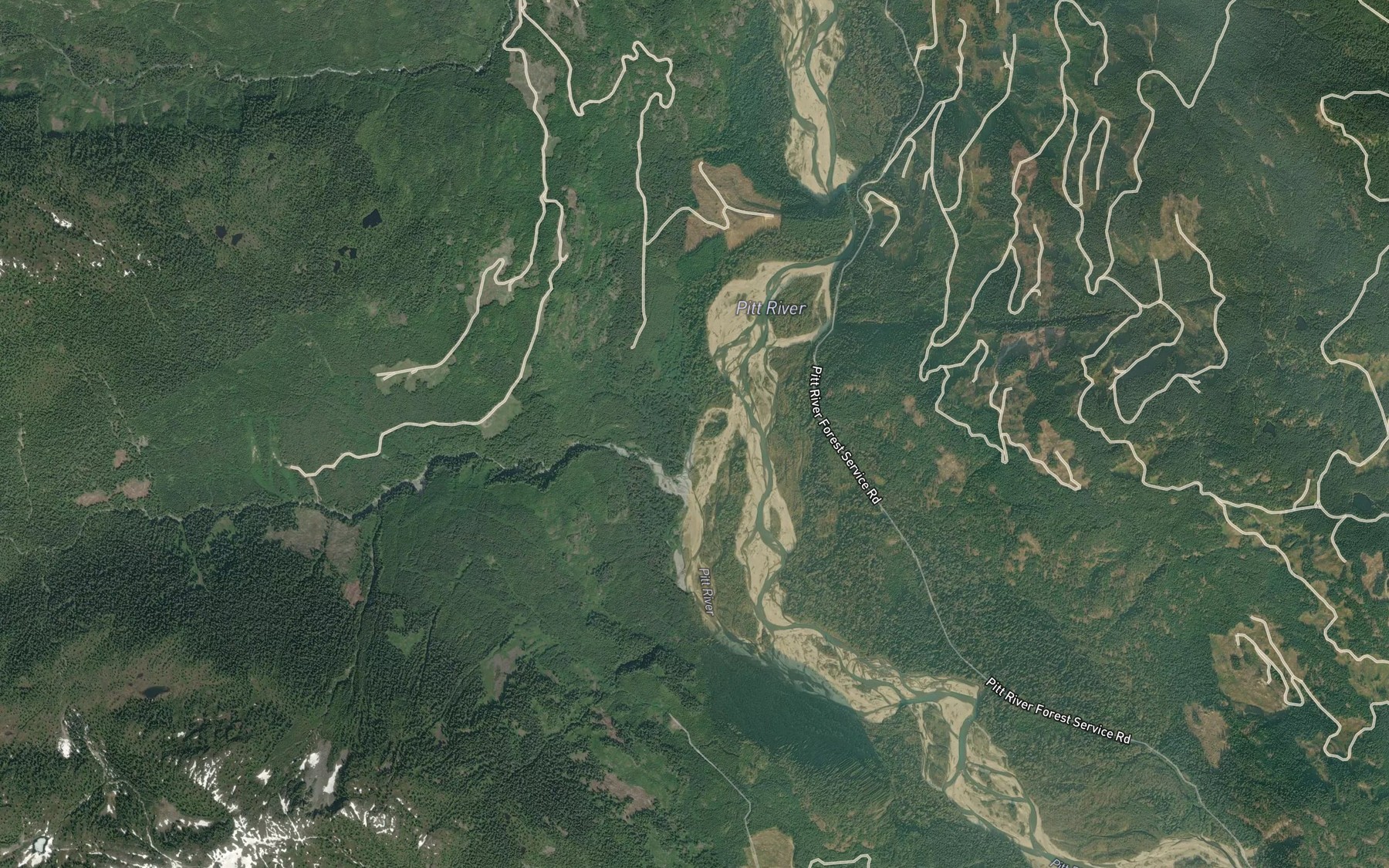 Satellite map of the Homer Creek