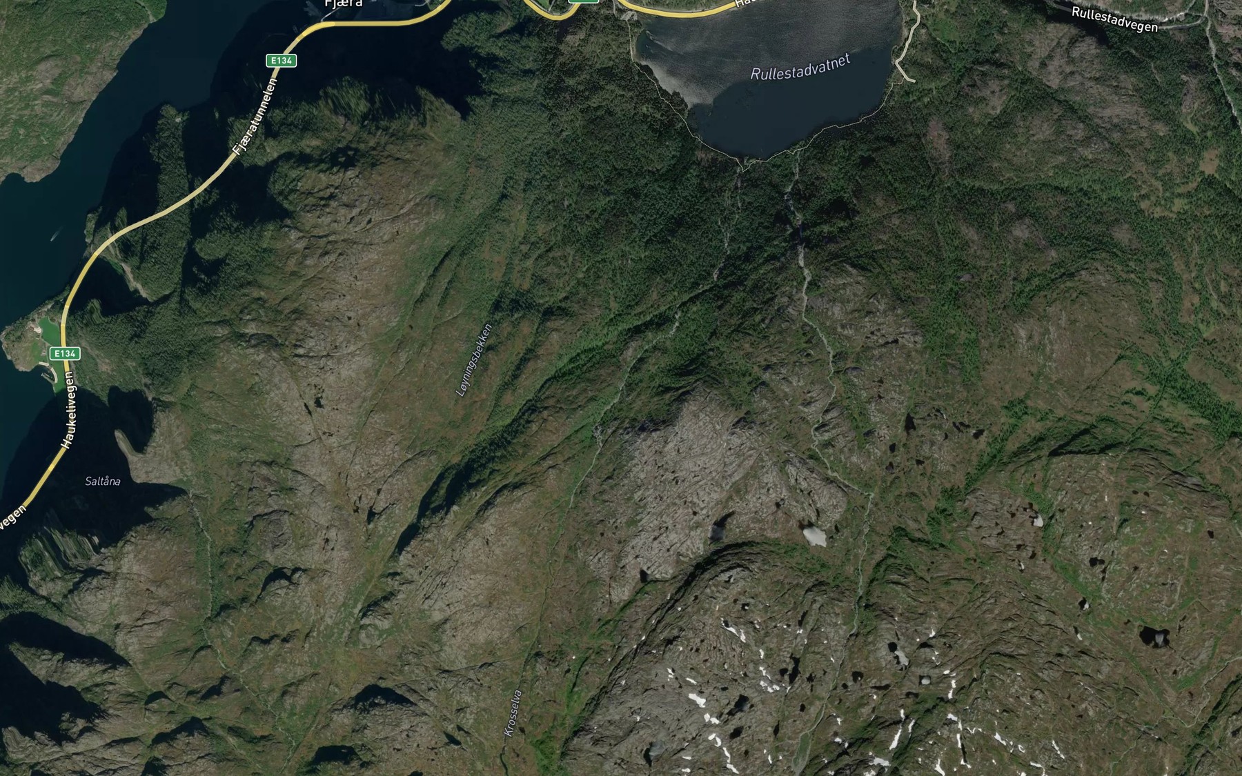 Satellite map of the Krosselva