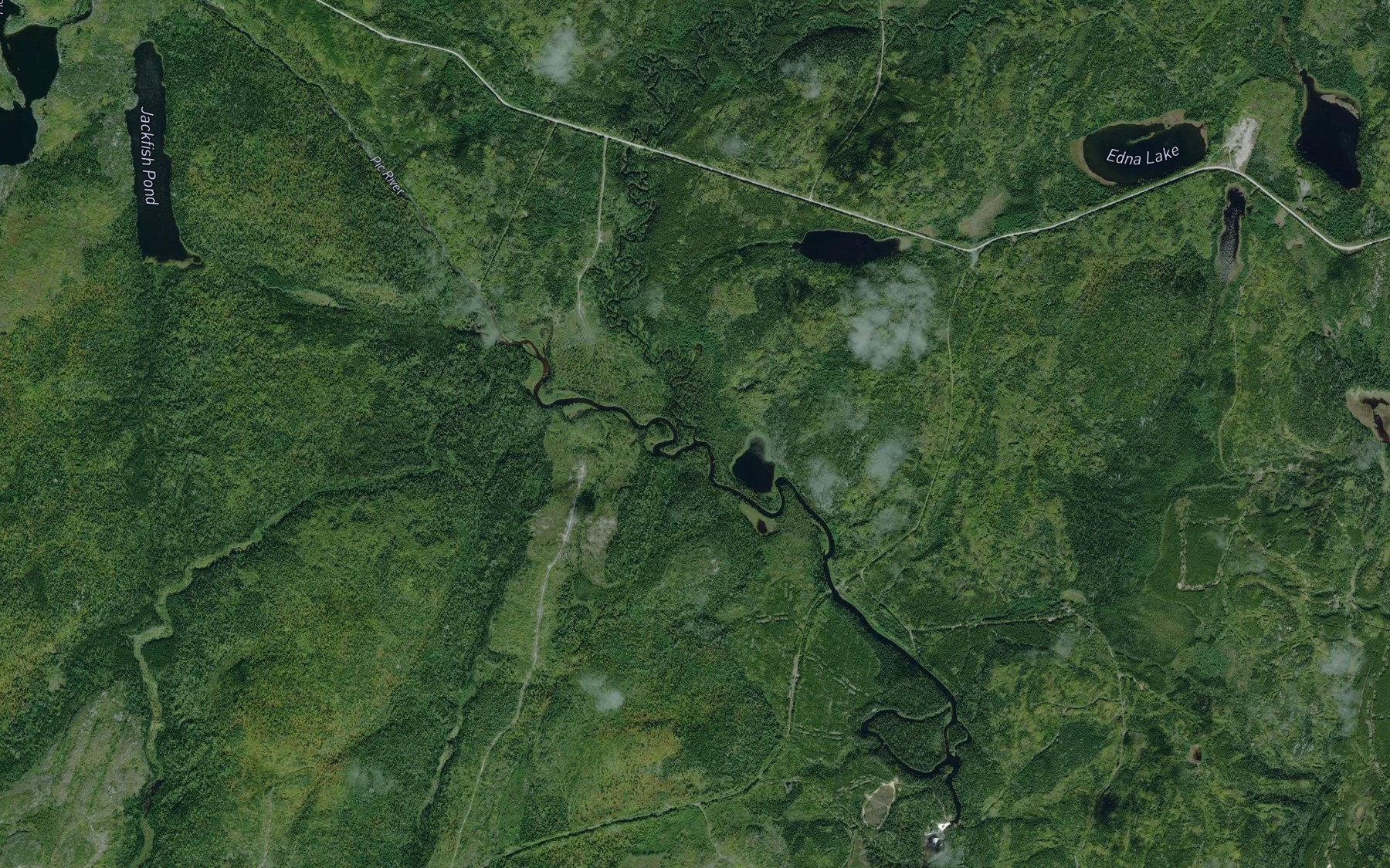 Satellite map of the Hagarty Creek