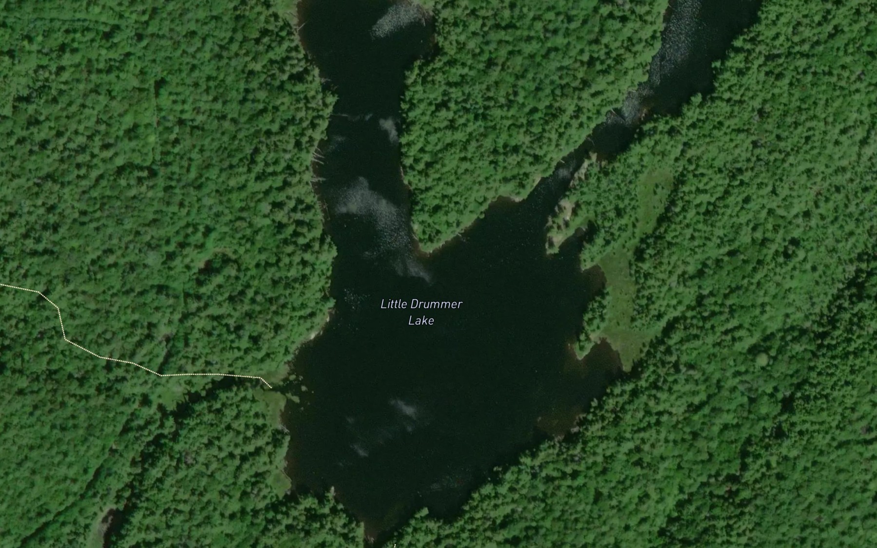Satellite map of the Little Drummer Lake
