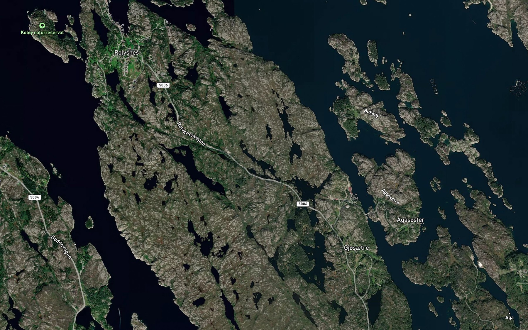 Satellite map of the Bjorndalsvatnet