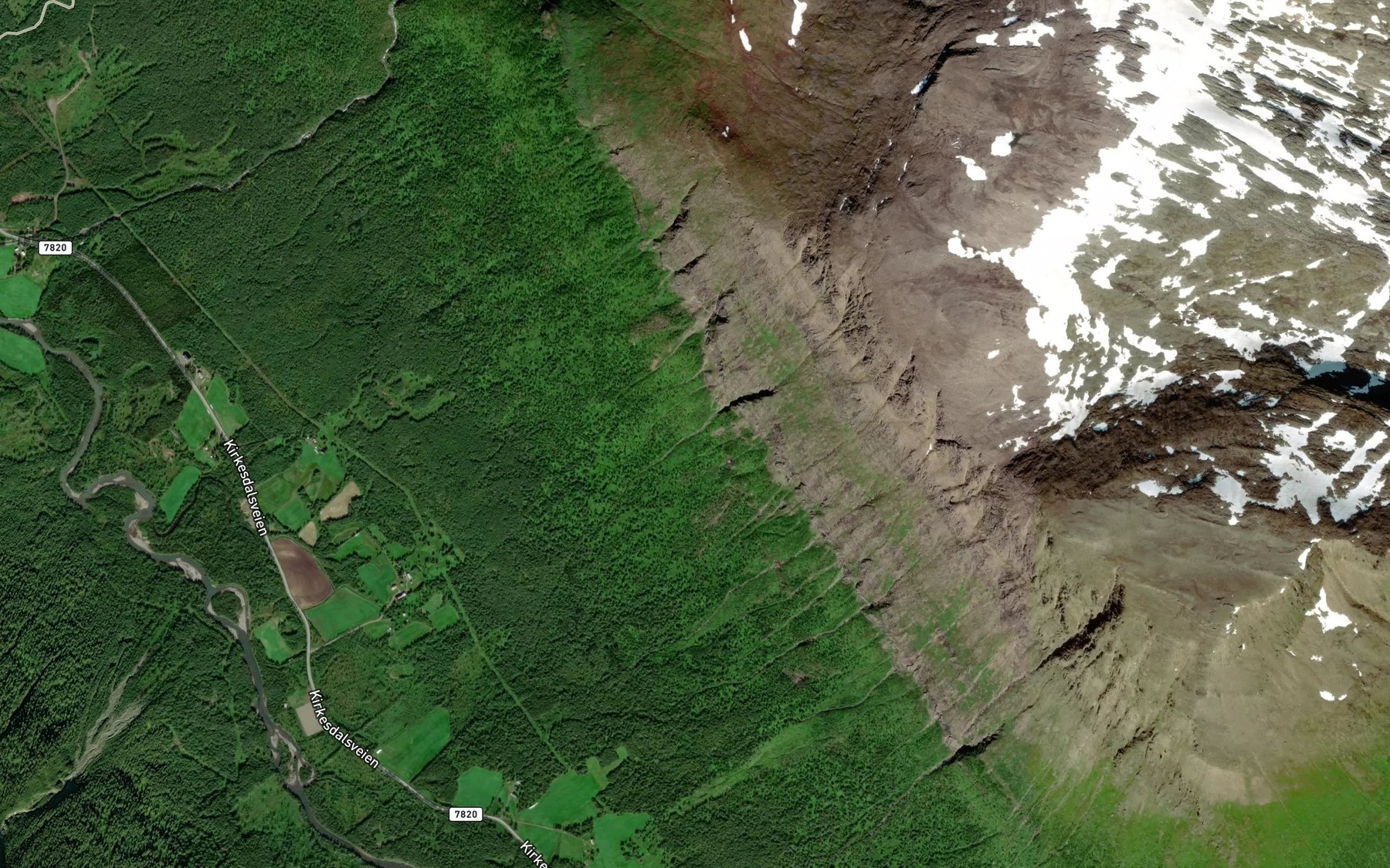 Satellite map of the Hansbekken