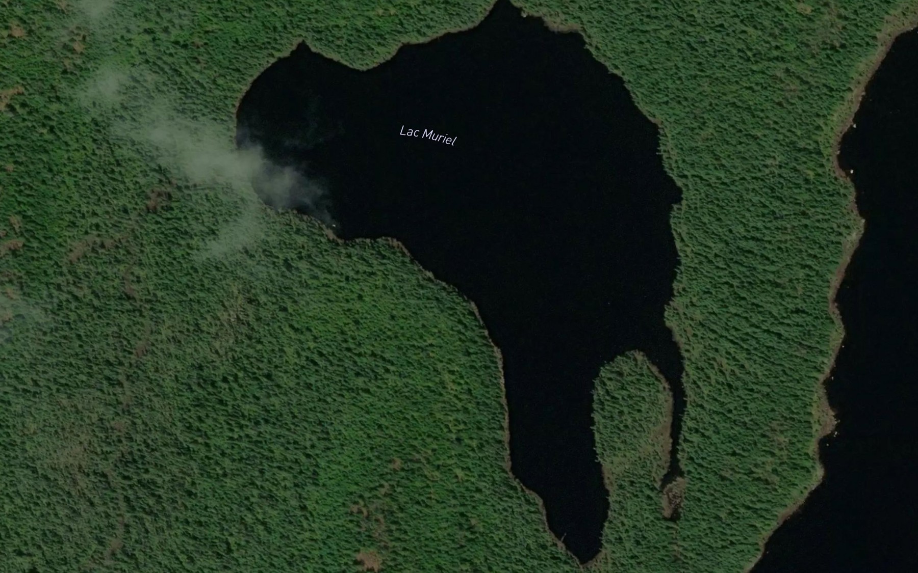Satellite map of the Lac Muriel