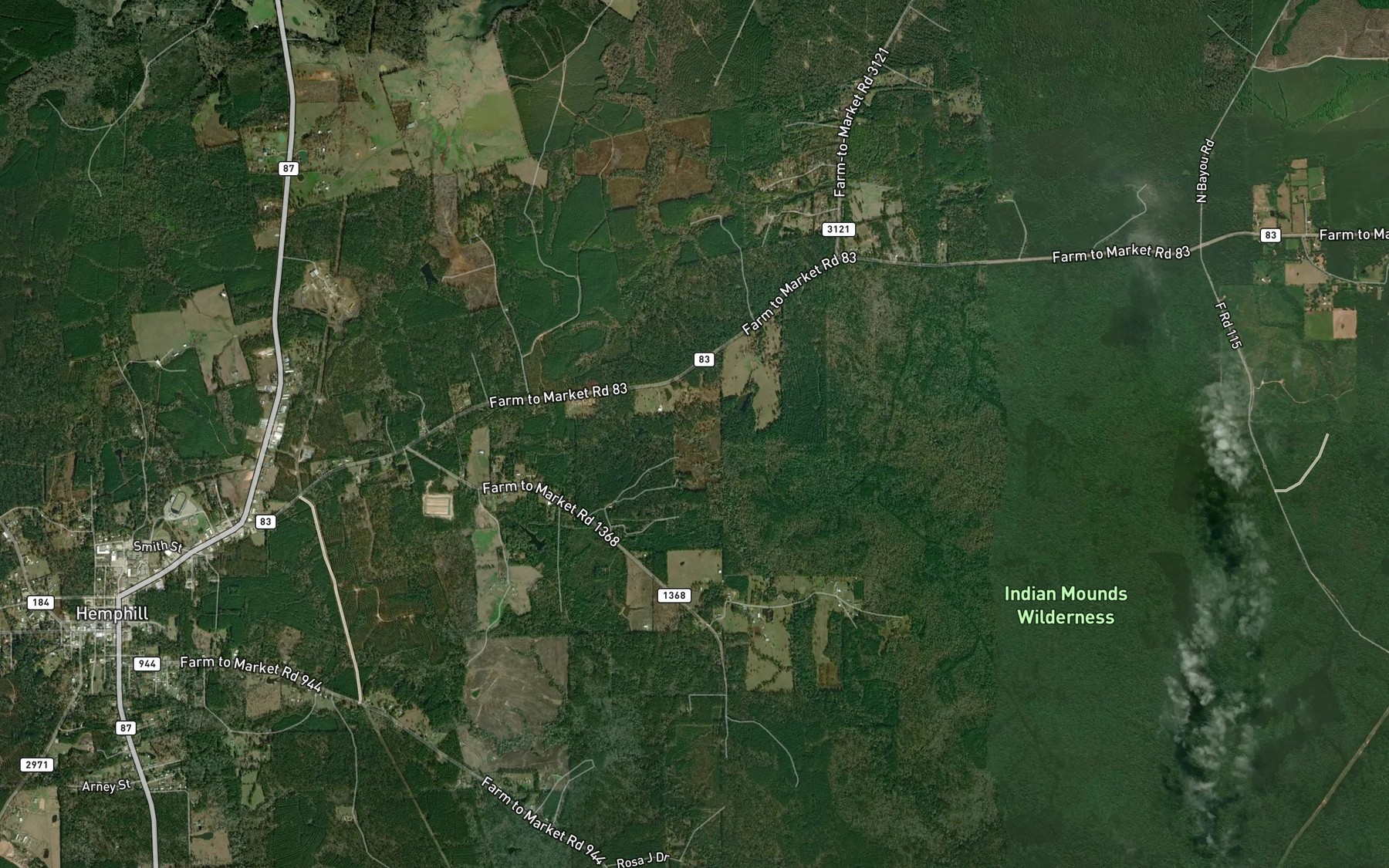 Satellite map of the Smiley Spring