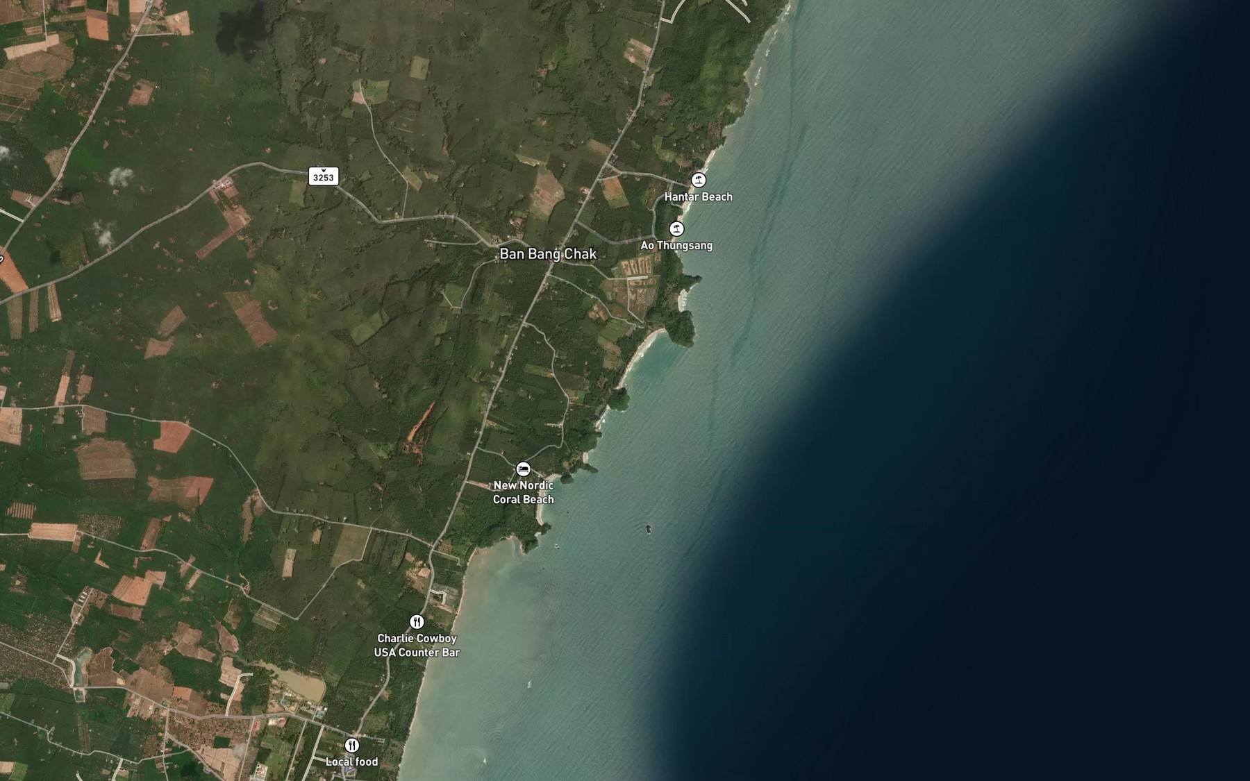 Satellite map of the Khlong Bang Chak