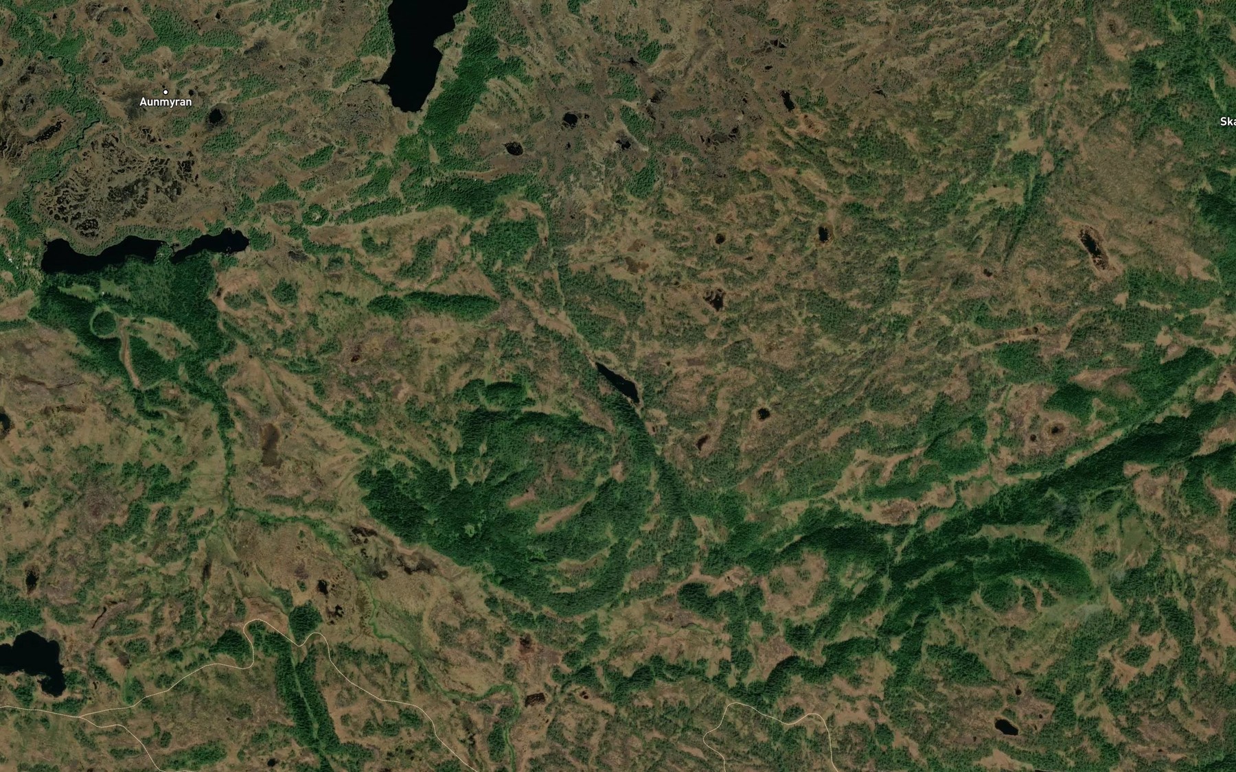 Satellite map of the Tommerastjonna