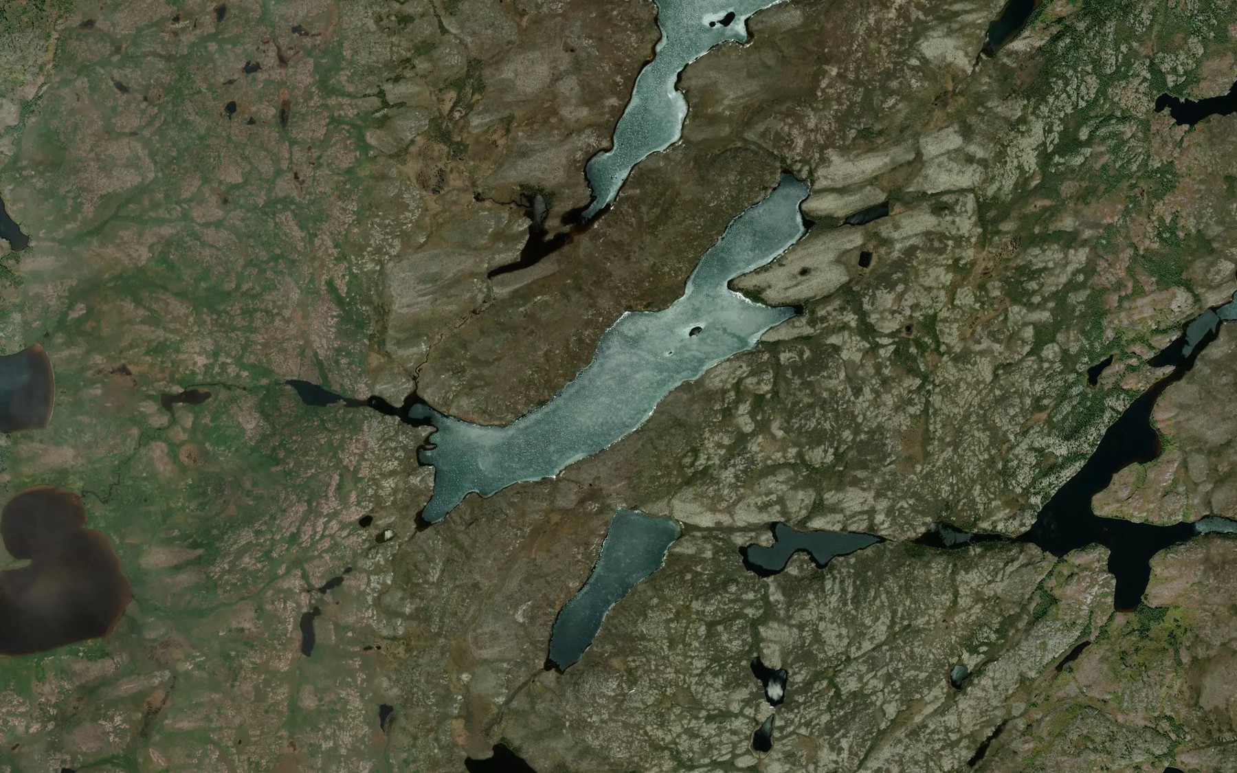 Satellite map of the Lac Mamakwasuch