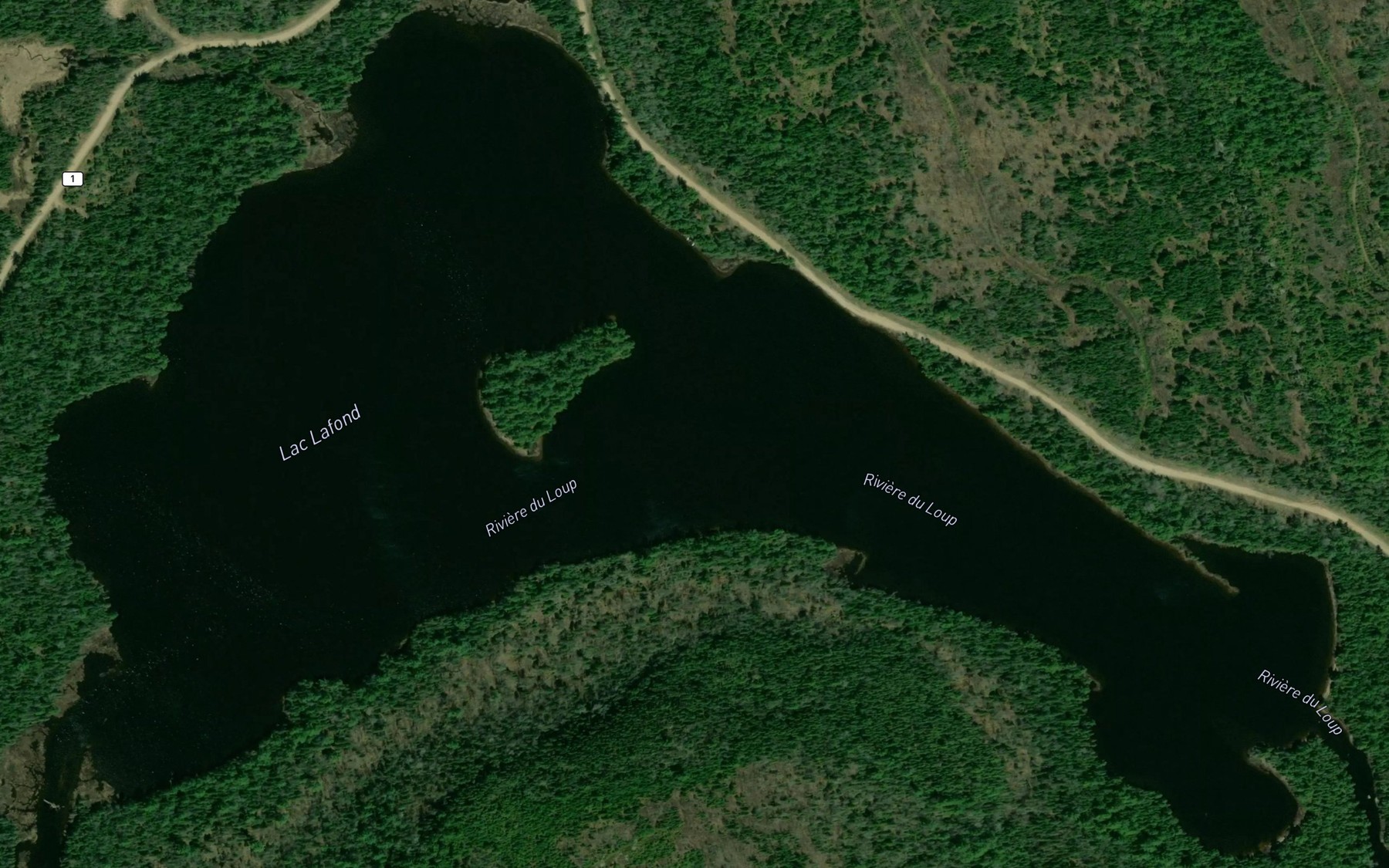 Satellite map of the Lac Lafond