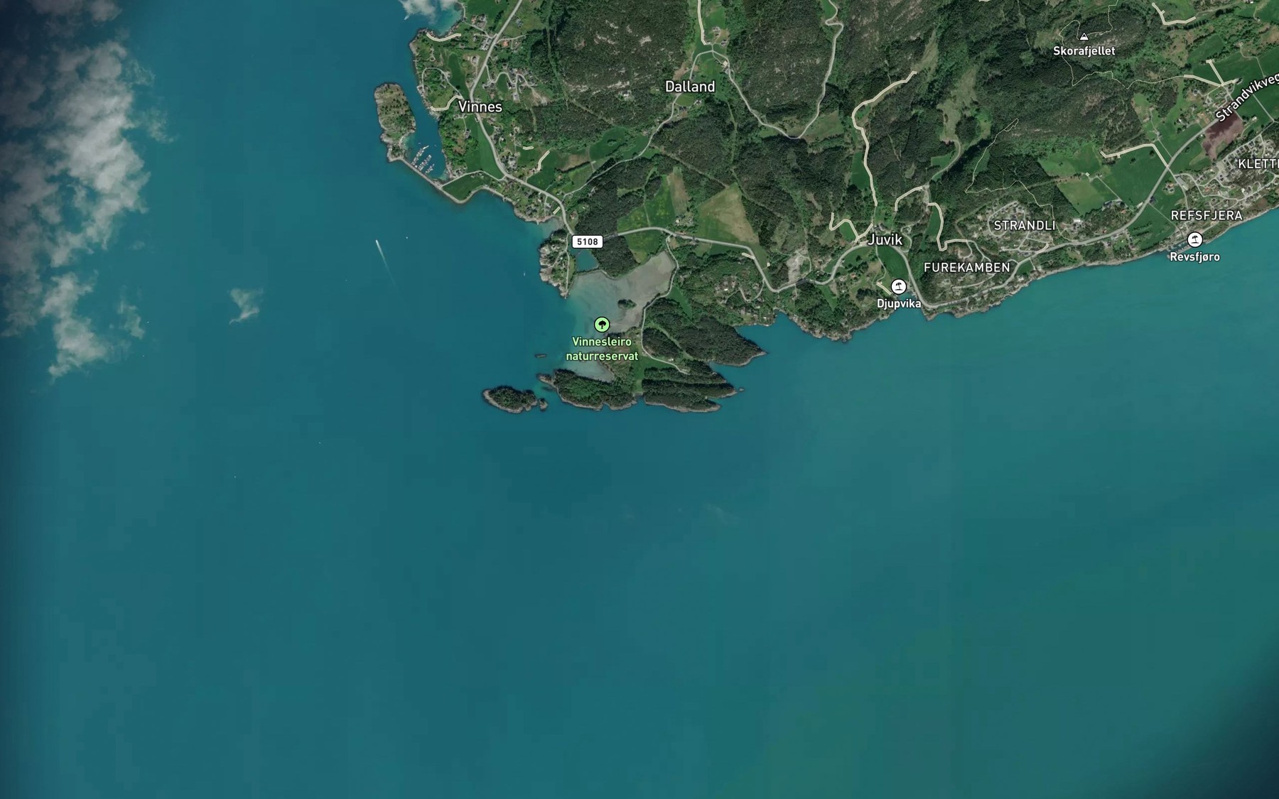Satellite map of the Kistevika