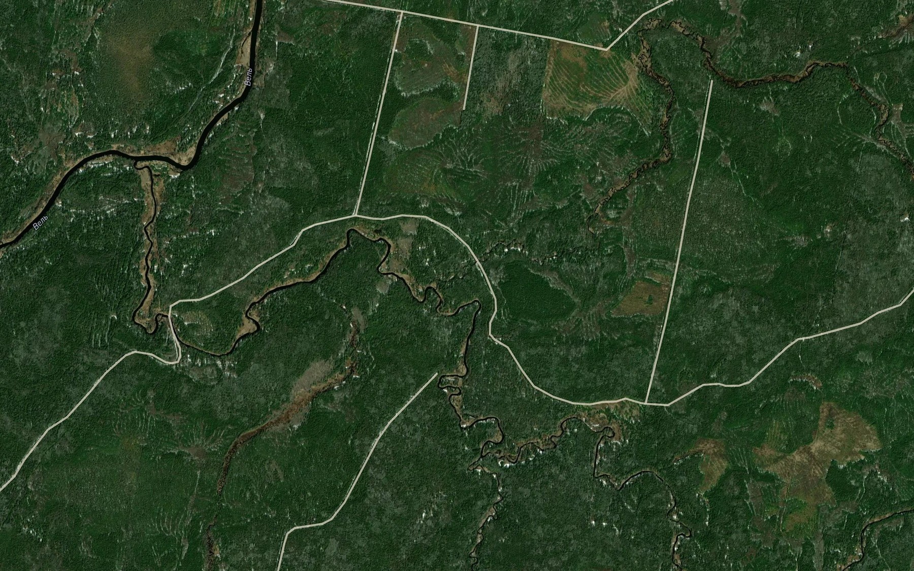 Satellite map of the Toman'ga