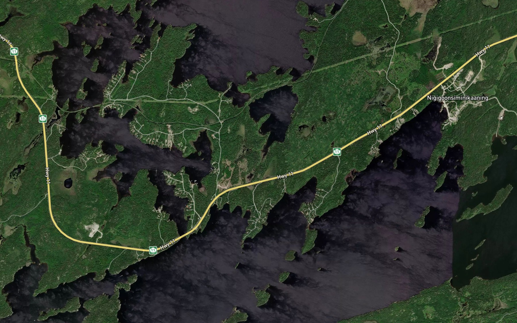 Satellite map of the Tunnel Bay