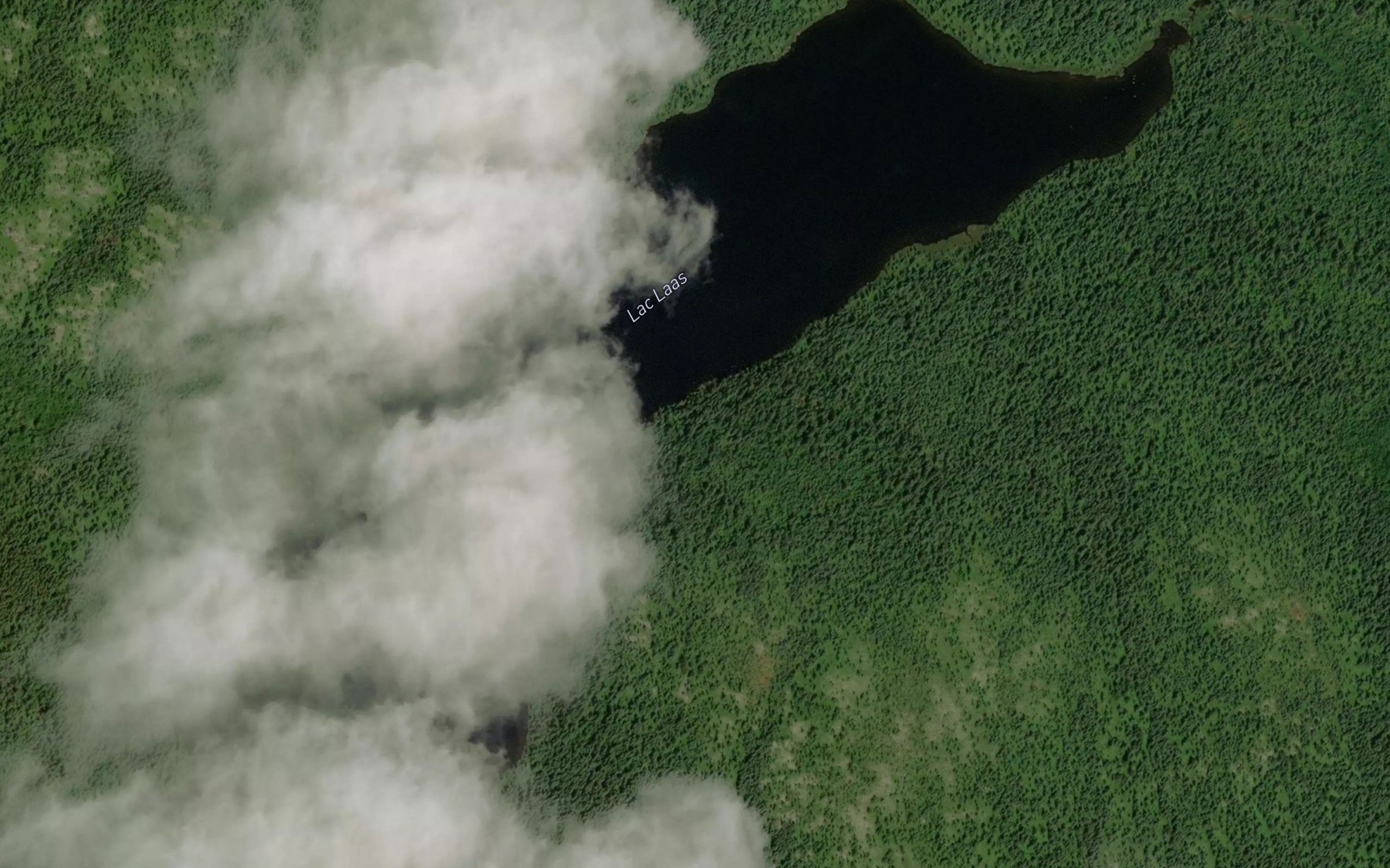 Satellite map of the Lac Laas