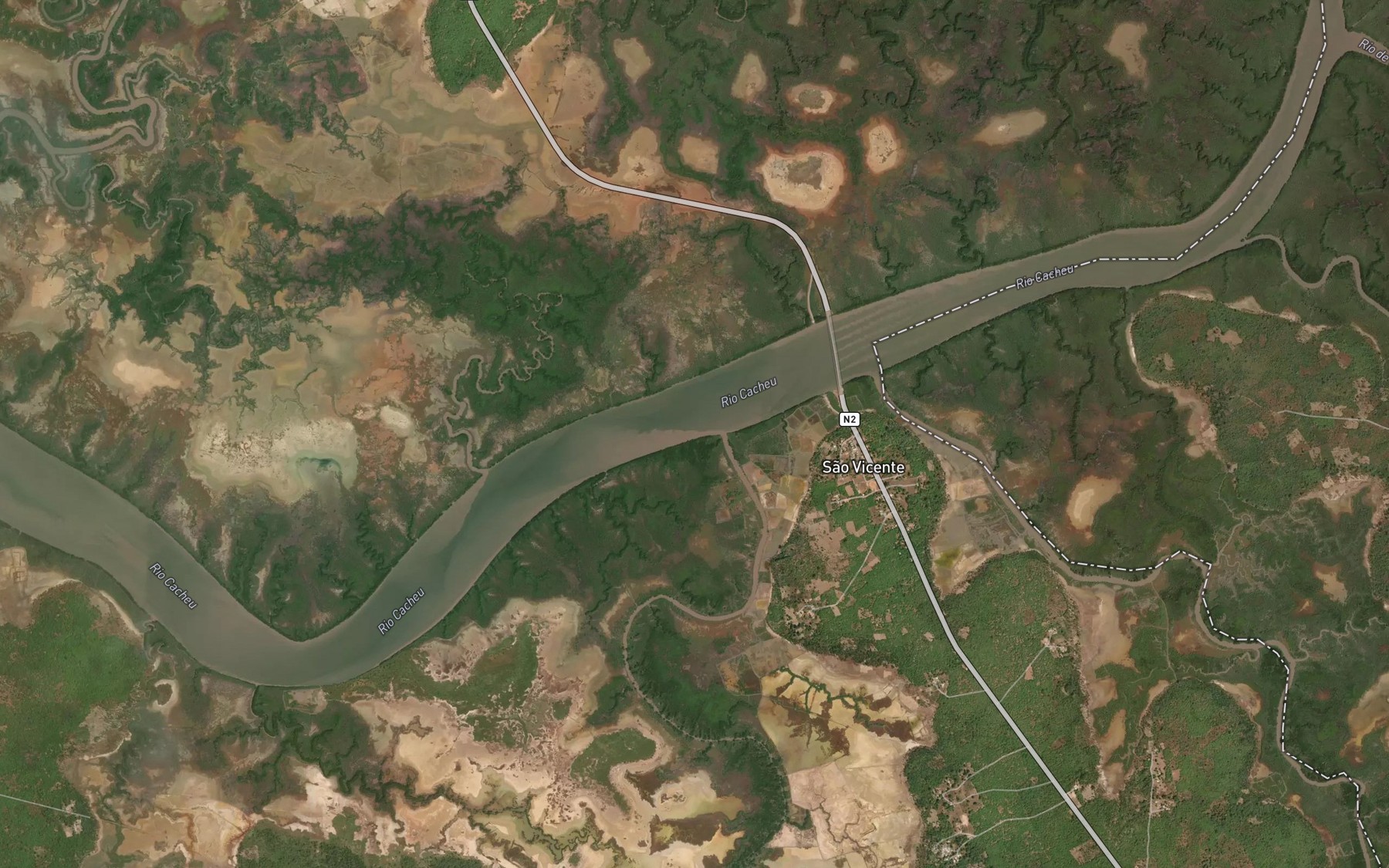 Satellite map of the Rio de Ponate