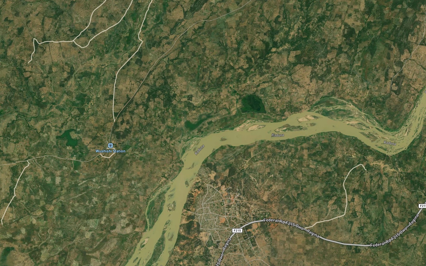 Satellite map of the River Damagarinka