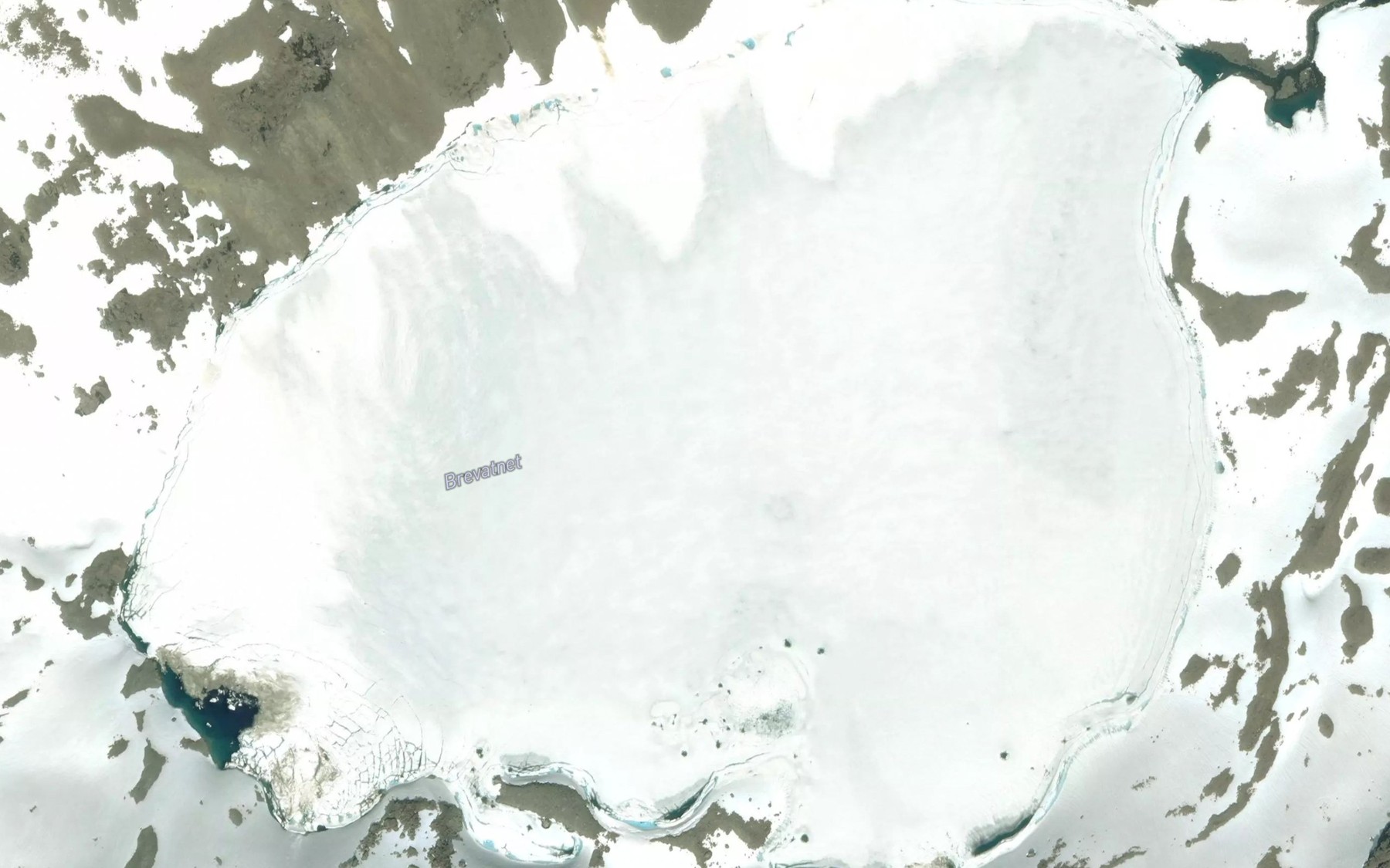 Satellite map of the Brevatnet