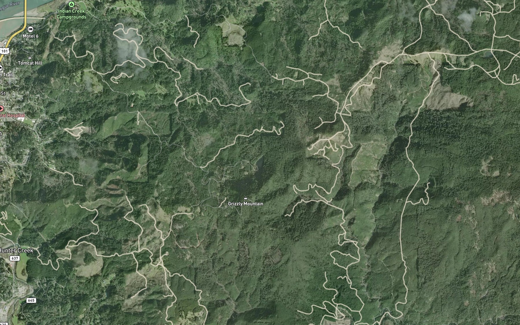 Satellite map of the Frog Lake