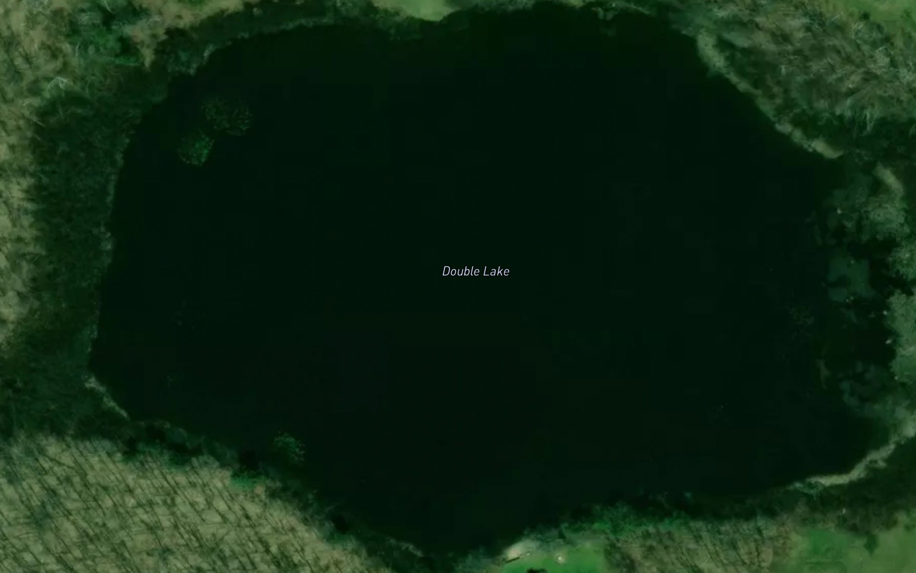 Satellite map of the Double Lake