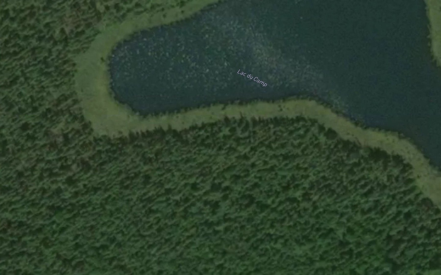 Satellite map of the Lac du Camp