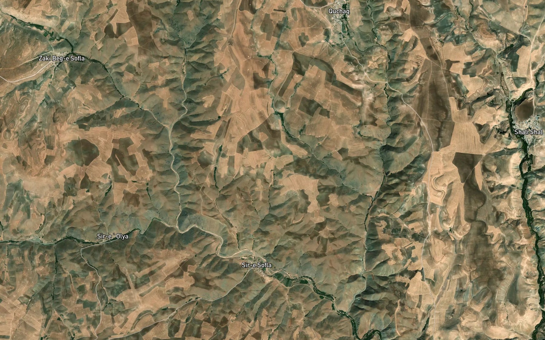 Satellite map of the Kani-ye Quchan