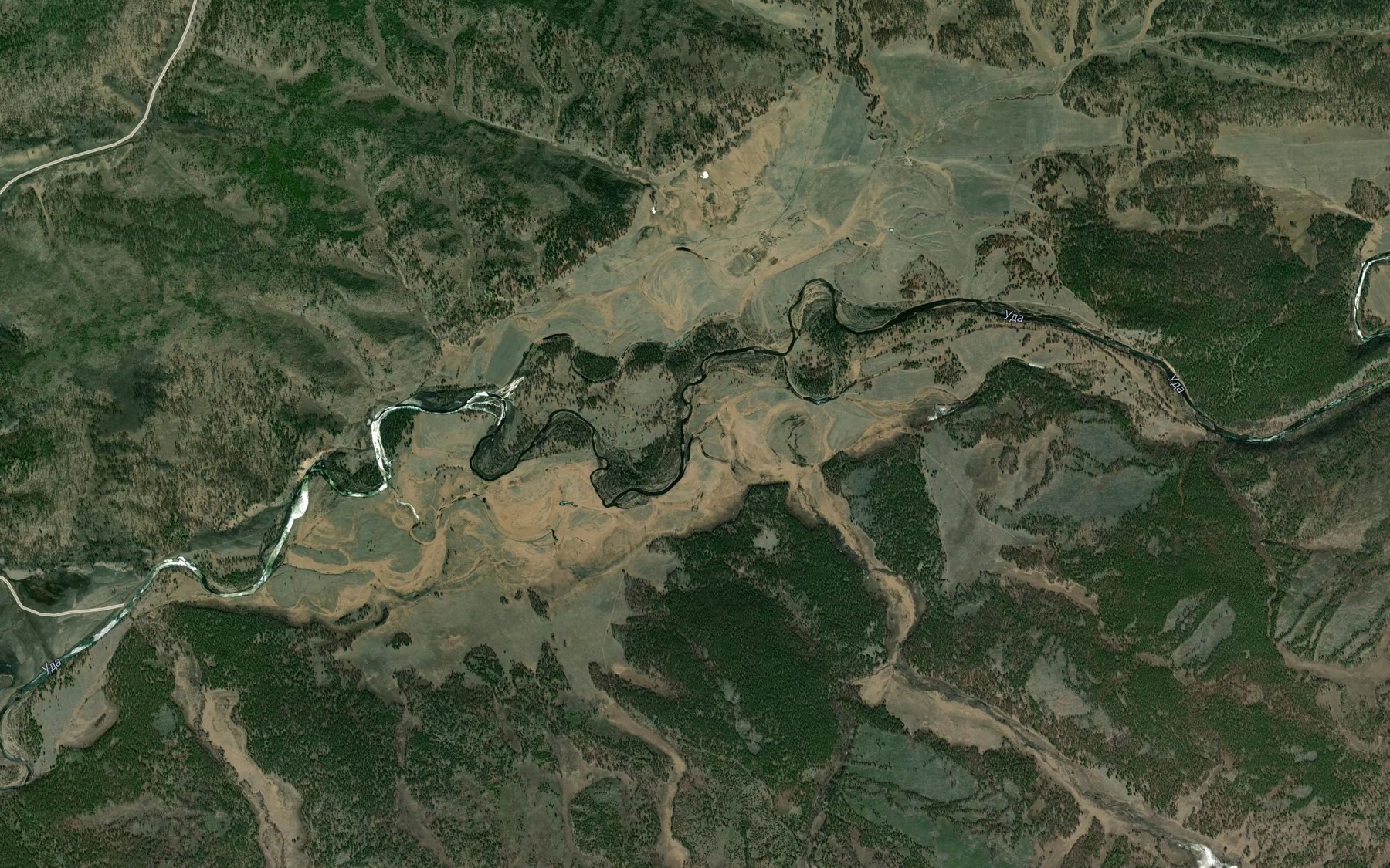 Satellite map of the Barun-Zhinkesen