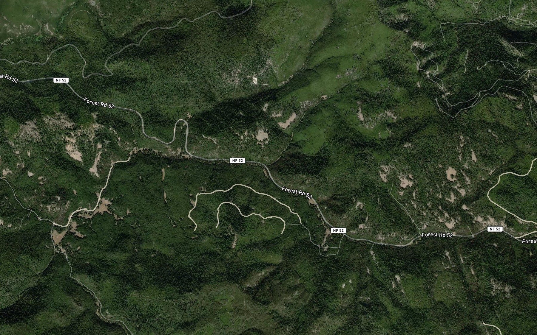 Satellite map of the Squaw Creek