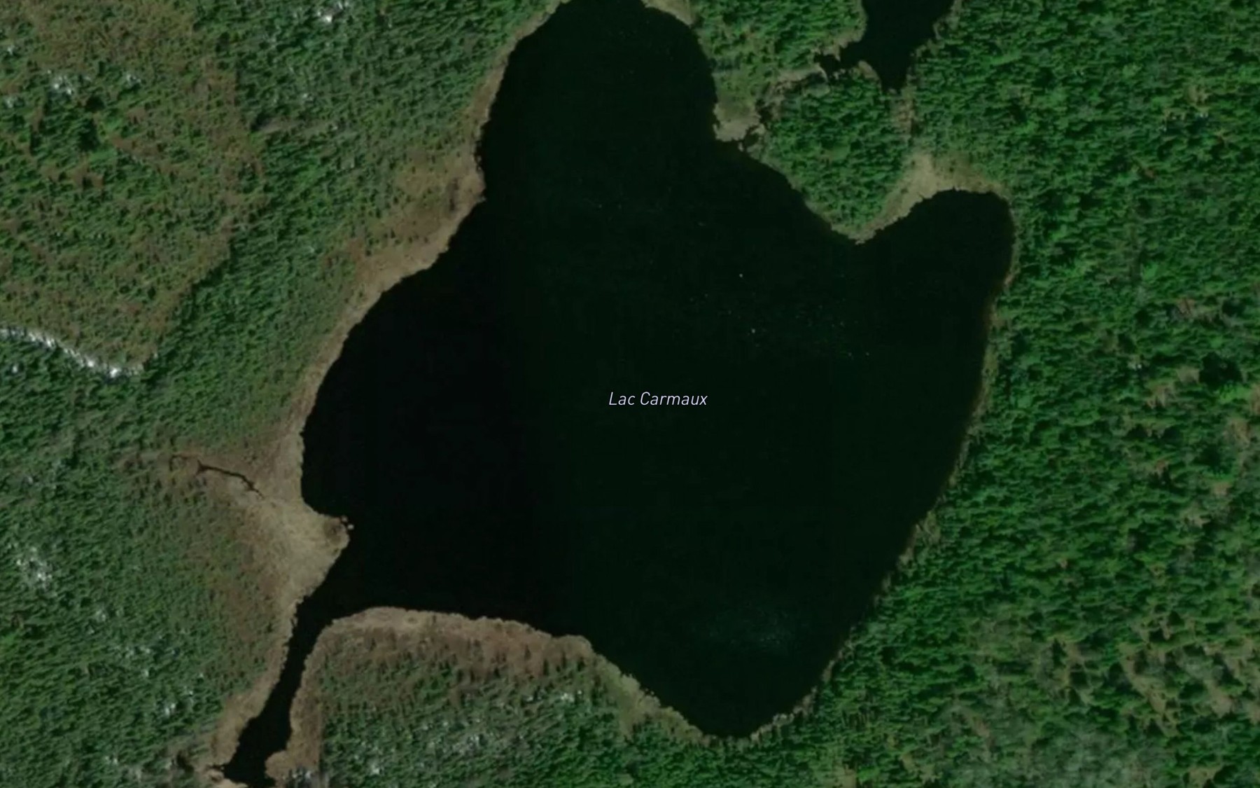 Satellite map of the Lac Carmaux