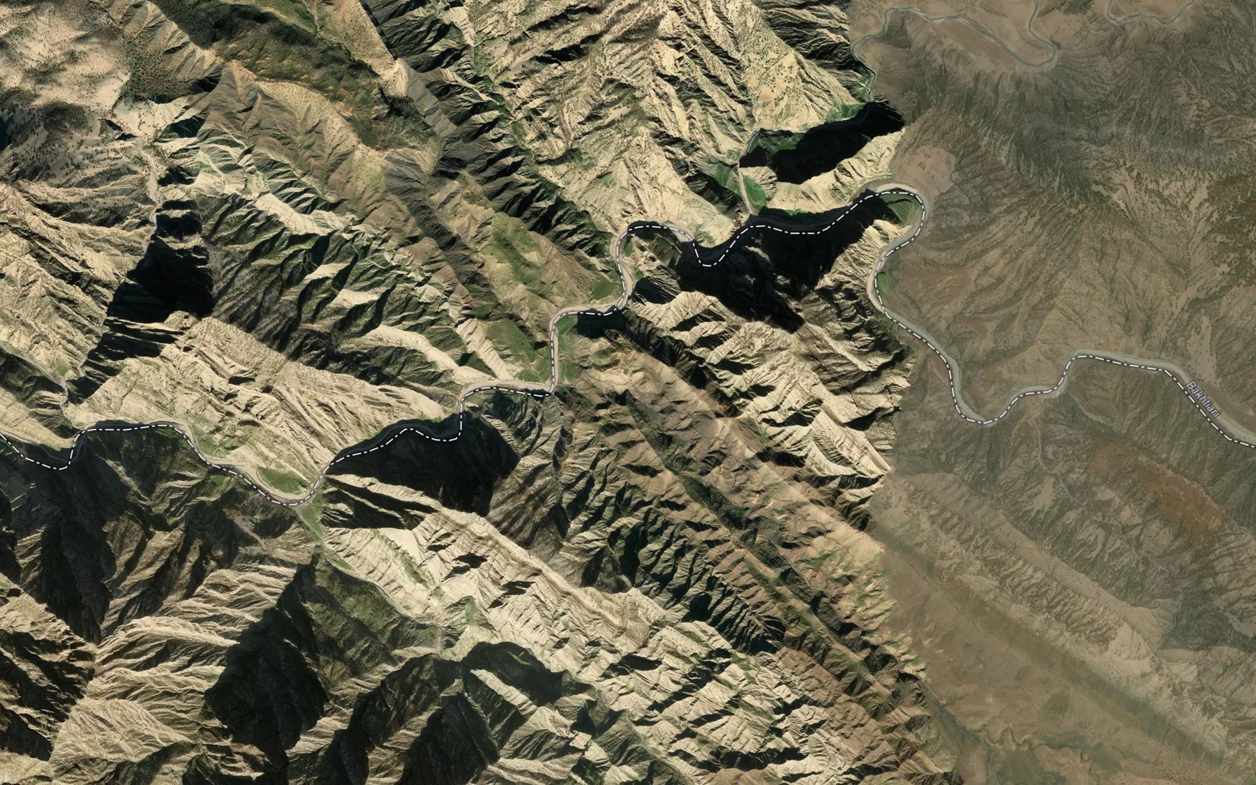 Satellite map of the Darreh-ye Qayed