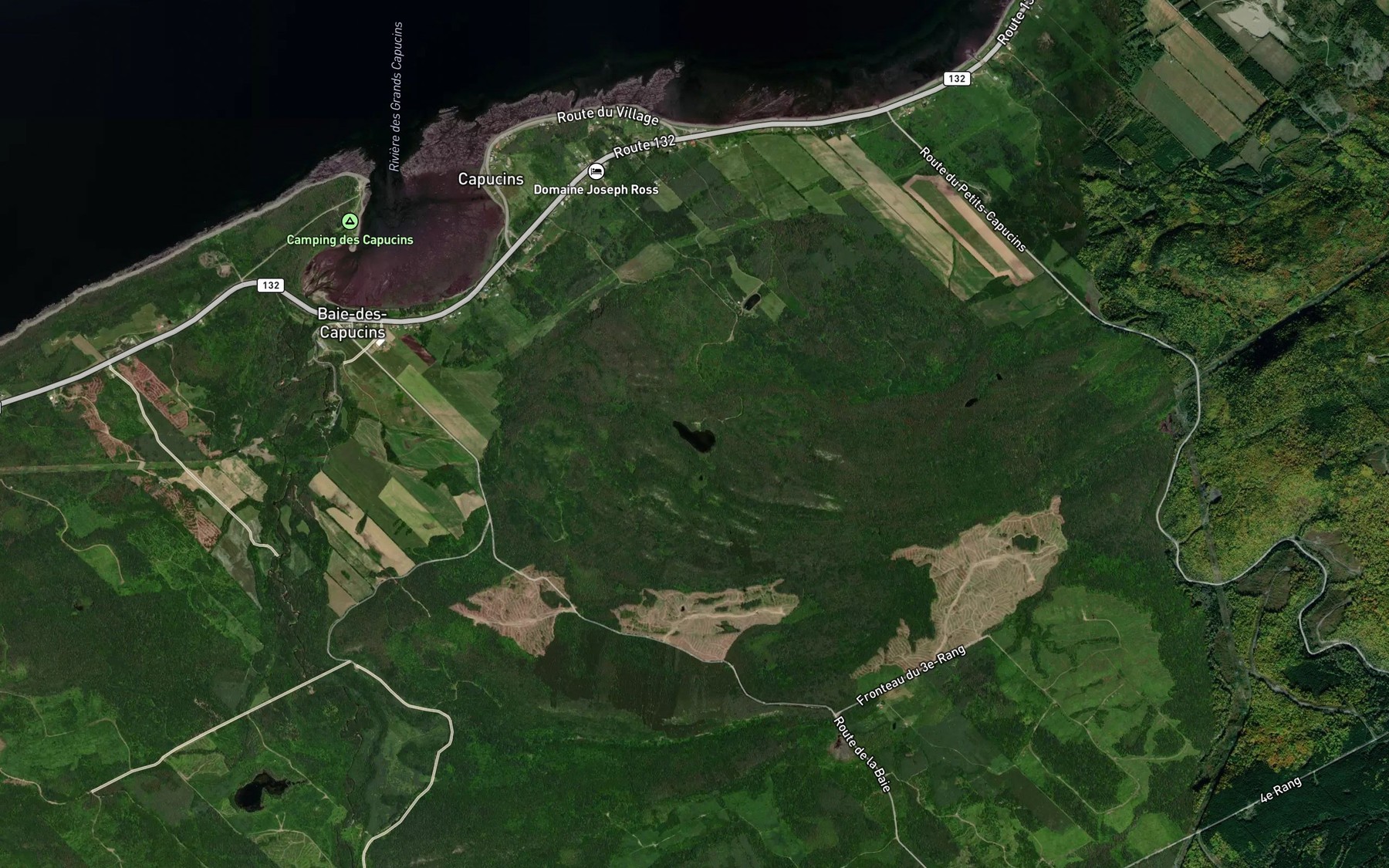 Satellite map of the Lac Saint-Pierre