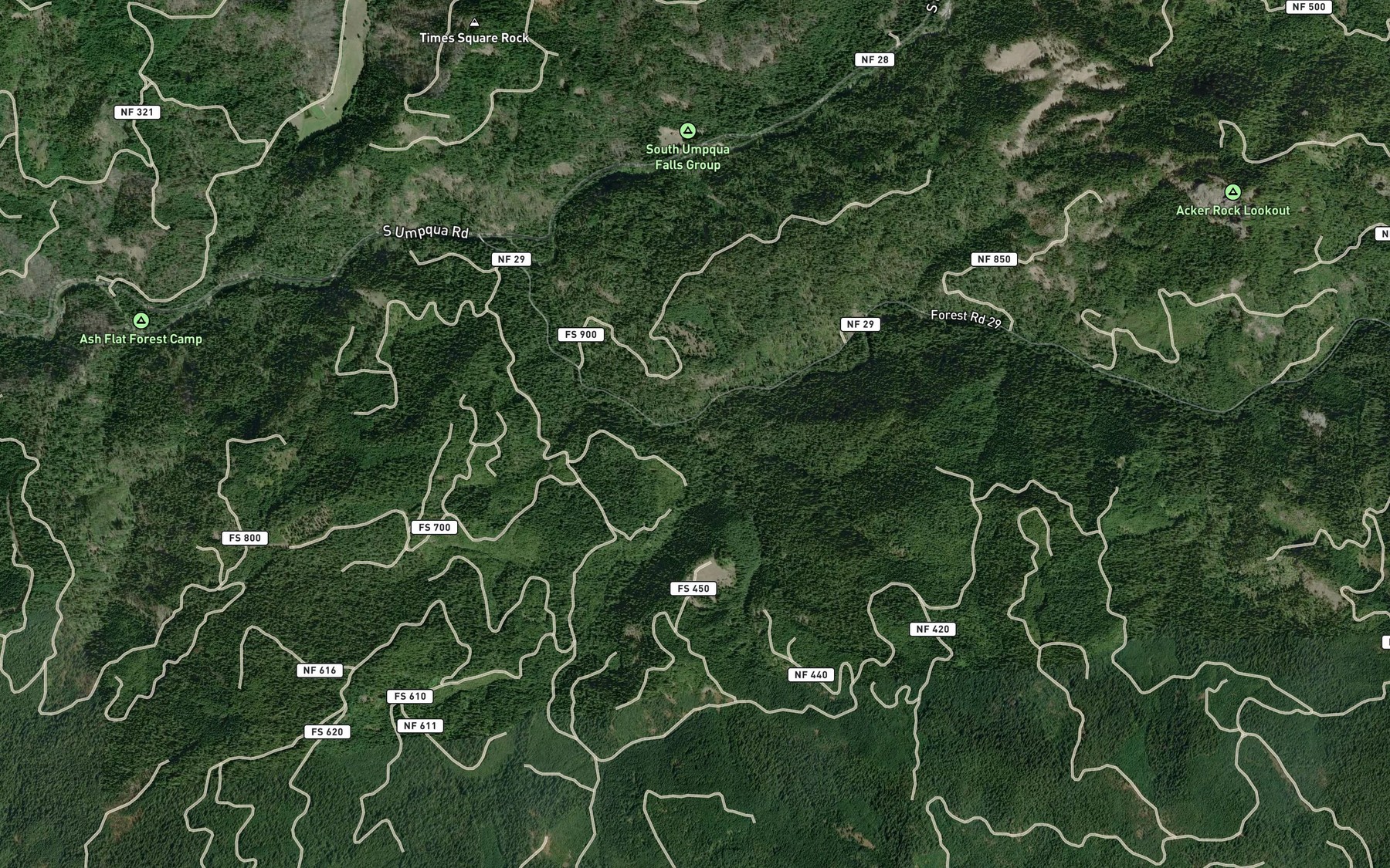 Satellite map of the Buckeye Creek