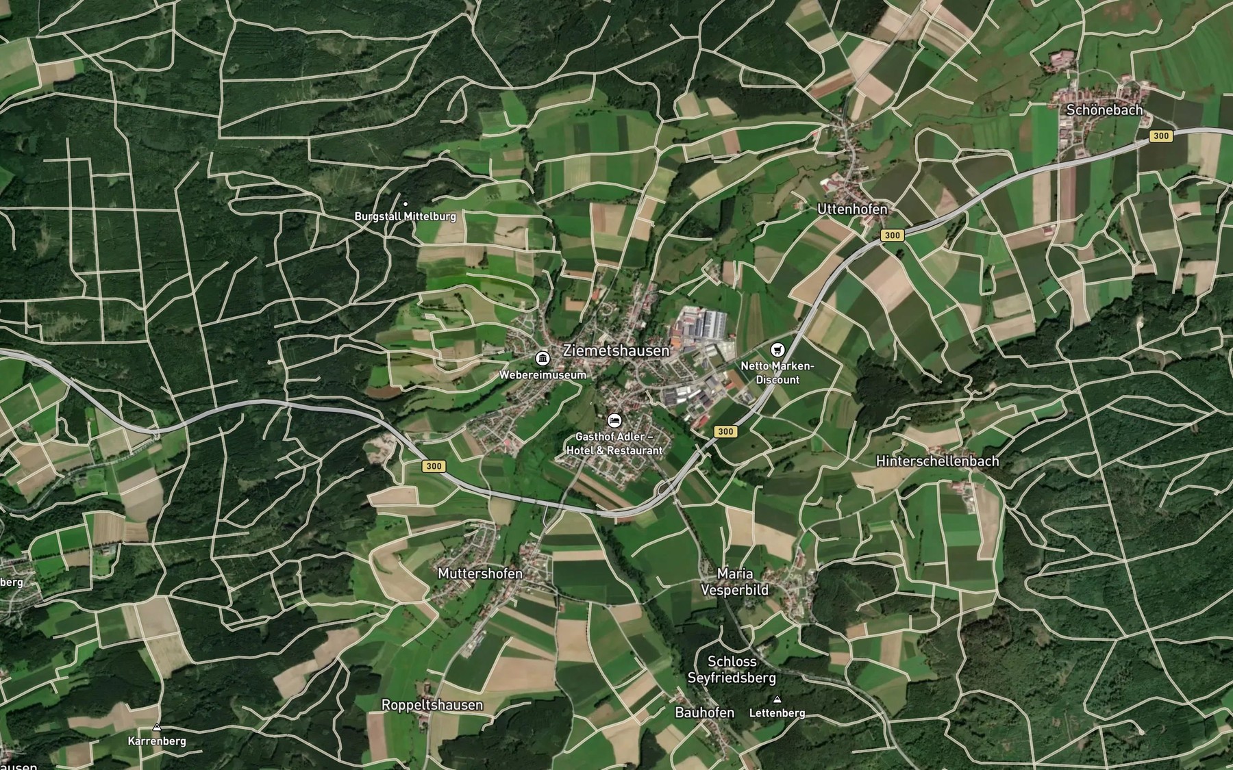 Satellite map of the Schellenbach