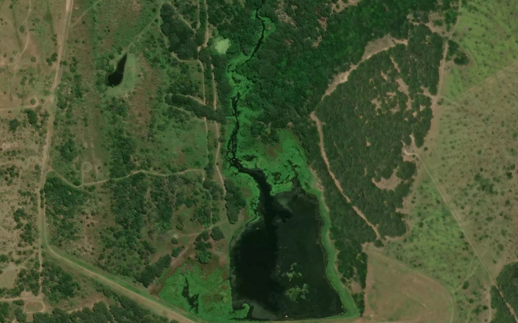 Satellite map of the Soil Conservation Service Site 120 Reservoir